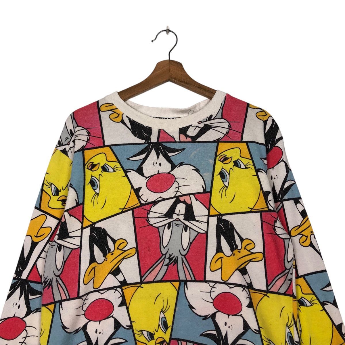 Cartoon Network 📌Vintage Sweatshirt Full Print Looney Tunes Big Logo Size US L / EU 52-54 / 3 - 4 Thumbnail