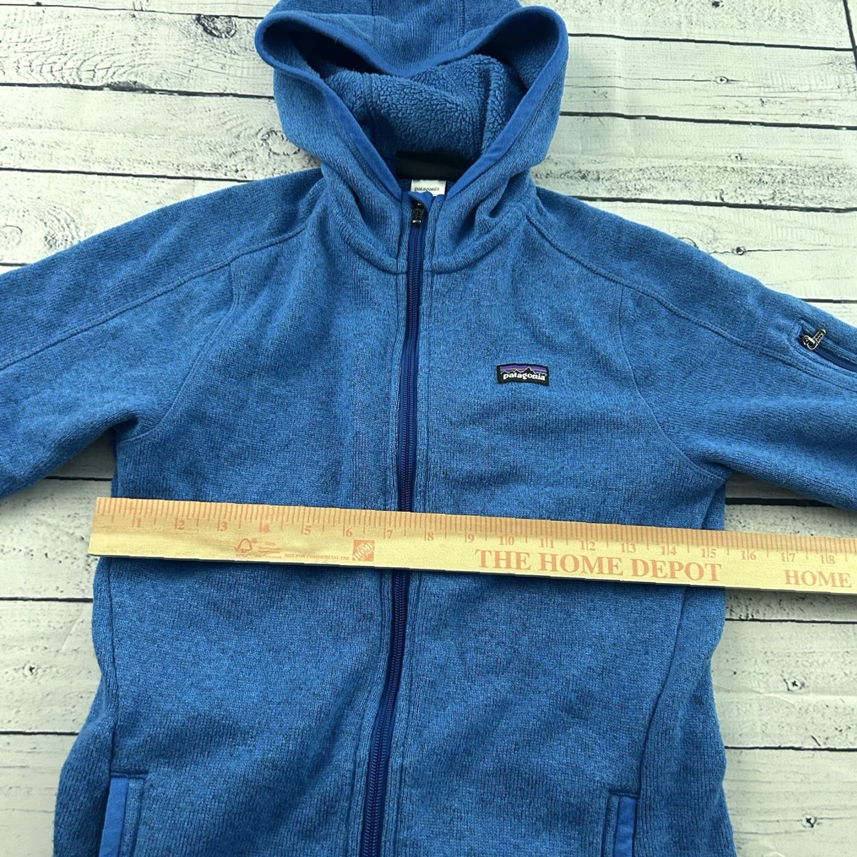 Patagonia VINTAGE Patagonia Better Sweater Full Zip Hoody Jacket Women XS Blue Lined Fleece Size XS / US 0-2 / IT 36-38 - 4 Thumbnail