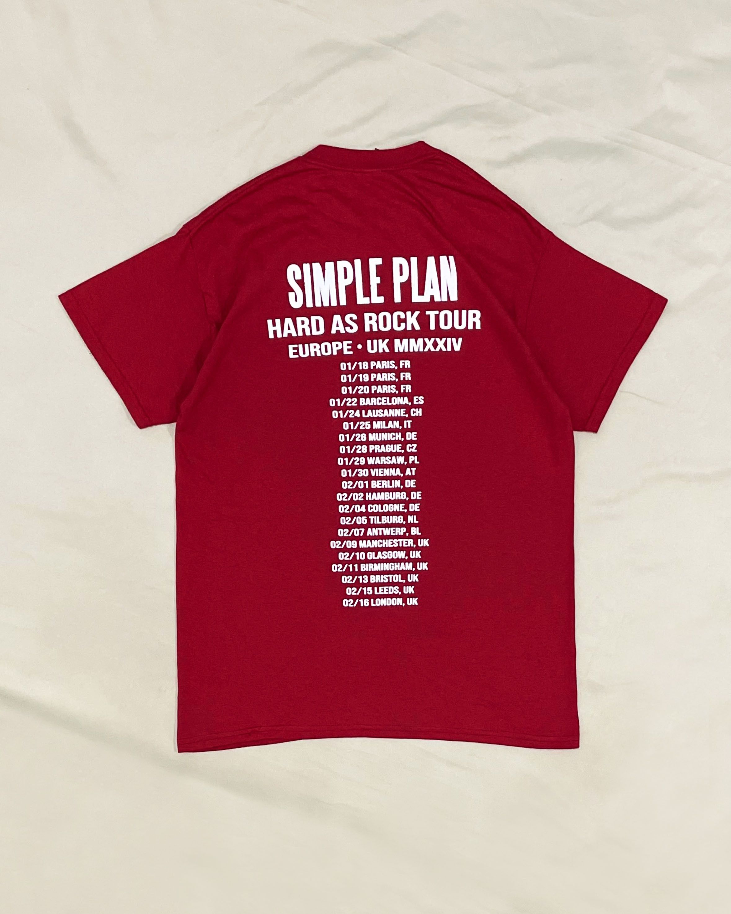 Band Tees Simple Plan Hard As Rock Europe Tour Tshirt Size US M / EU 48-50 / 2 - 2 Thumbnail