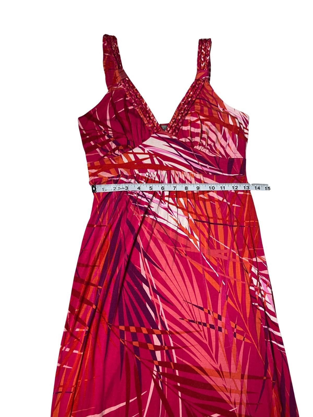 Neiman Marcus Neiman Marcus Pink Tropical Maxi Dress M Sleeveless Size M / US 6-8 / IT 42-44 - 6 Thumbnail