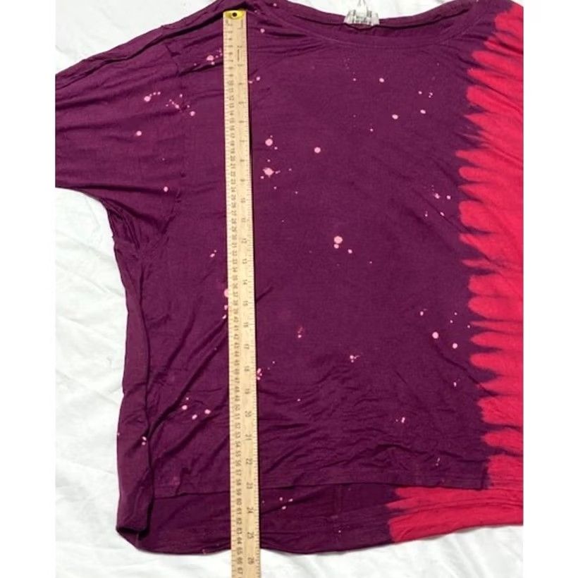 Vintage Umgee Long Sleeve Tunic Top - Purple Red Tie Dye Size M / US 6-8 / IT 42-44 - 7 Thumbnail