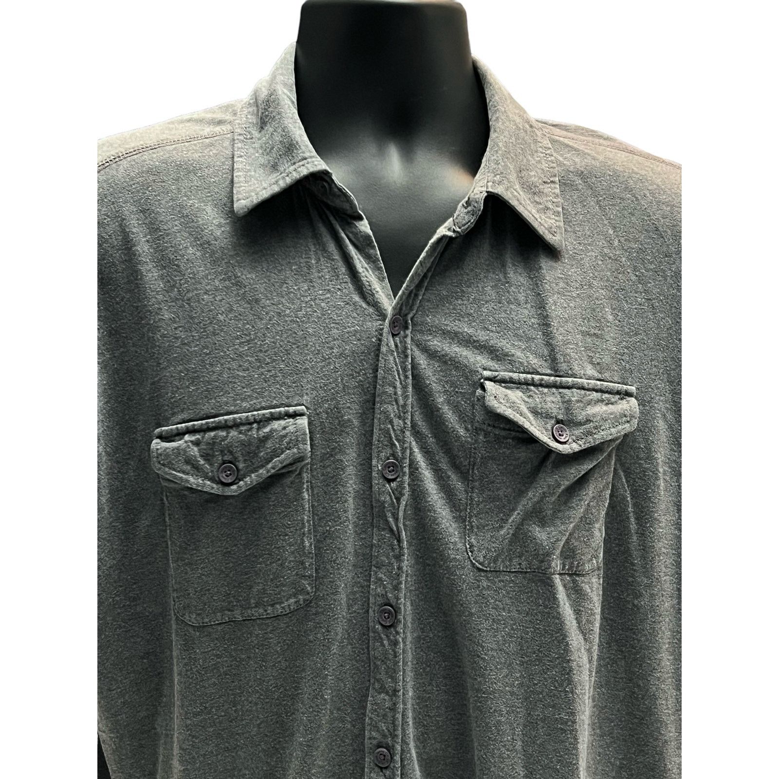 Calvin Klein Calvin Klein Jeans XXL Short Sleeve Button-Up Gray Shirt Size US XXL / EU 58 / 5 - 4 Thumbnail