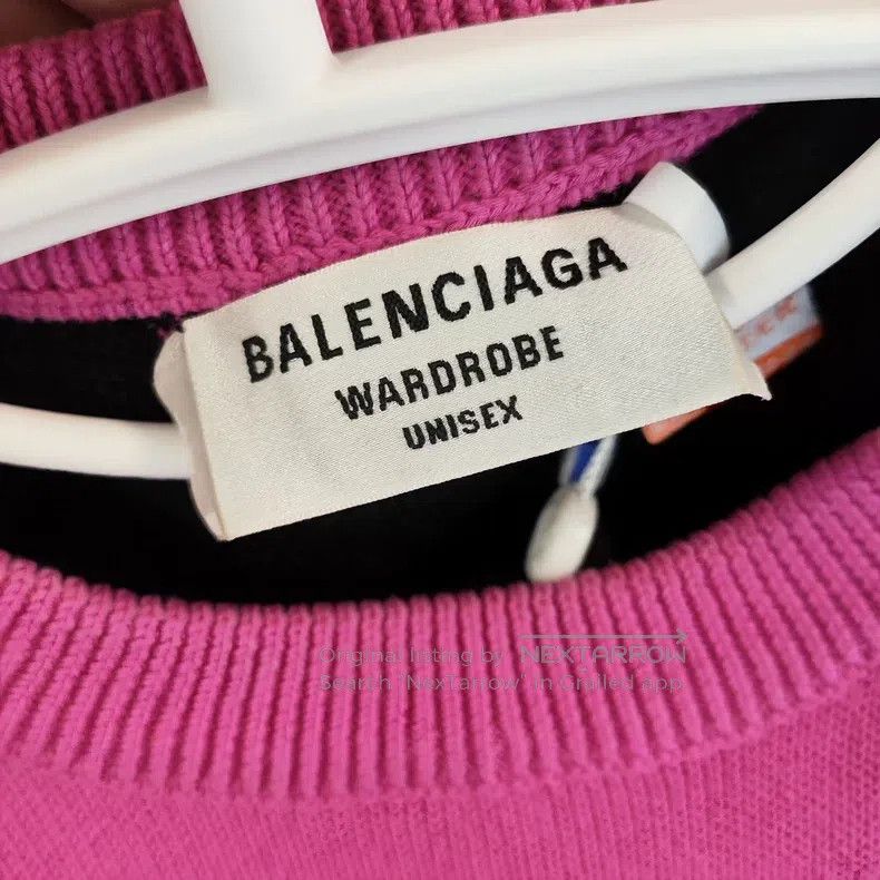 Balenciaga Balenciaga Knitted Sweater M Size Pink Size US M / EU 48-50 / 2 - 3 Thumbnail