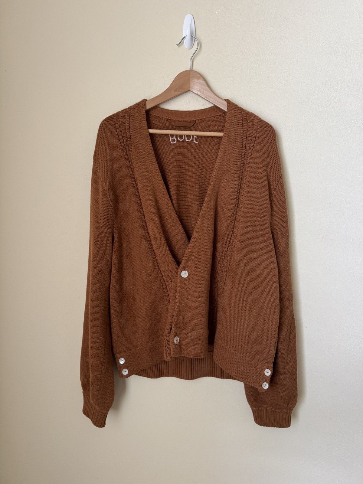 Bode Bode Double Breasted Cardigan Sweater Brown Large XL Size US L / EU 52-54 / 3 - 1 Thumbnail