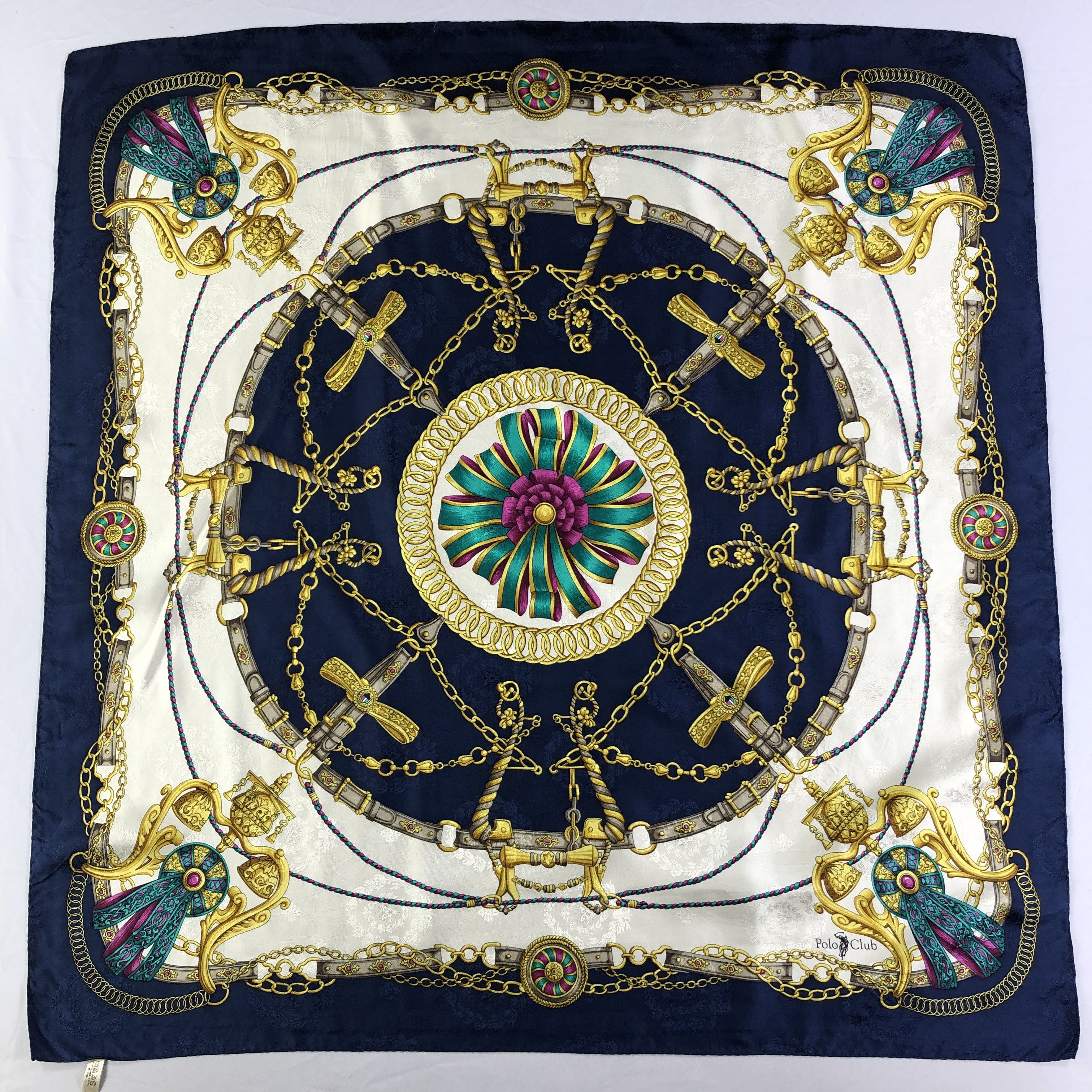 Beverly Hills Polo Club × Vintage Vintage Polo Club Silk Scarf Size ONE SIZE - 2 Thumbnail