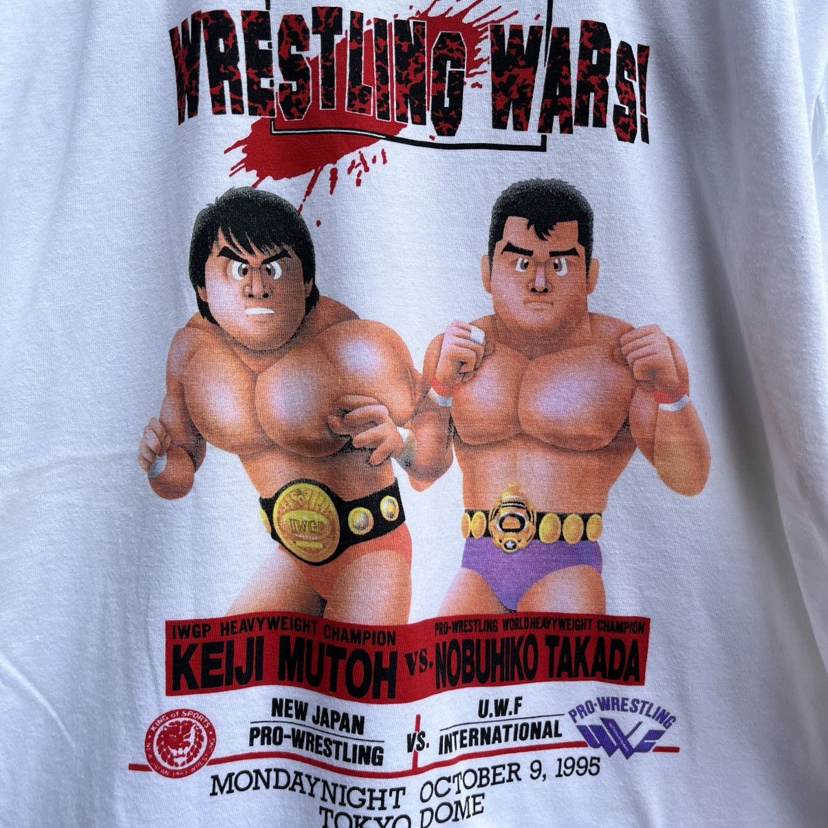 WWF Vintage 90s JAPAN PRO Wrestling Keiji Mutoh tee Size US L / EU 52-54 / 3 - 4 Thumbnail