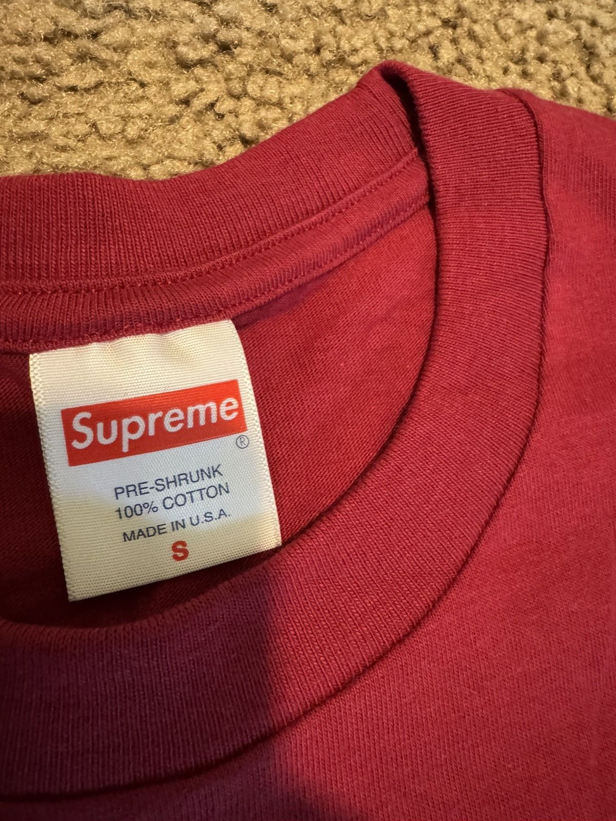 Supreme Supreme dark red box tee Size US S / EU 44-46 / 1 - 2 Thumbnail