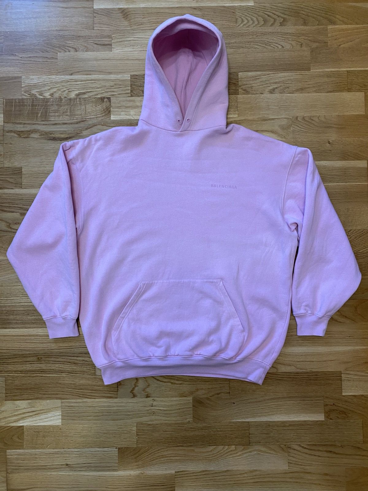 Balenciaga Balenciaga Pink Big Logo Print HoodieOversizedSize XS Unisex Size US XS / EU 42 / 0 - 1 Thumbnail