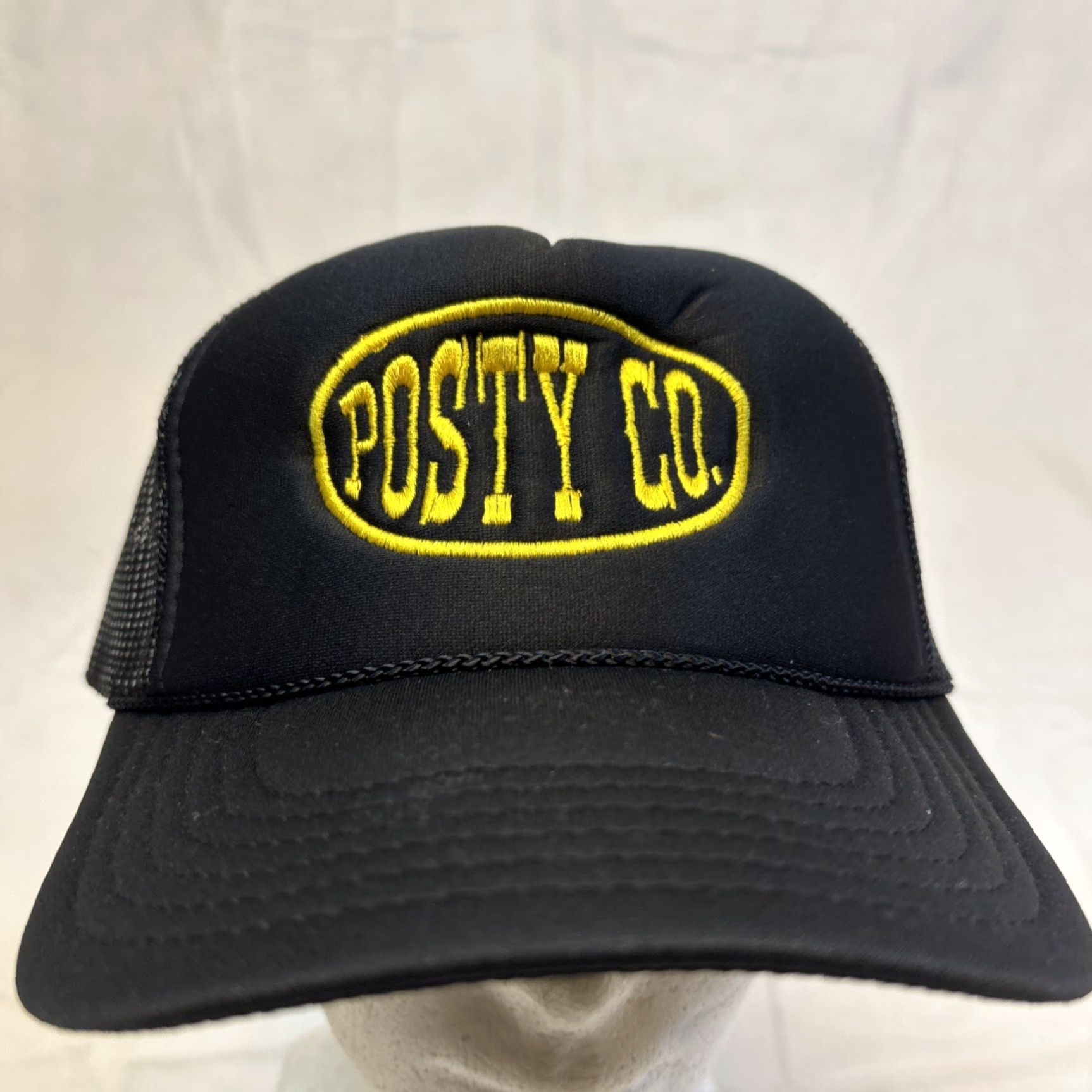 Vintage VINTAGE Post Malone’s Tour Posts Co. Trucker Hat Yellow Embroidered Adjustable NWOT Size ONE SIZE - 5 Thumbnail