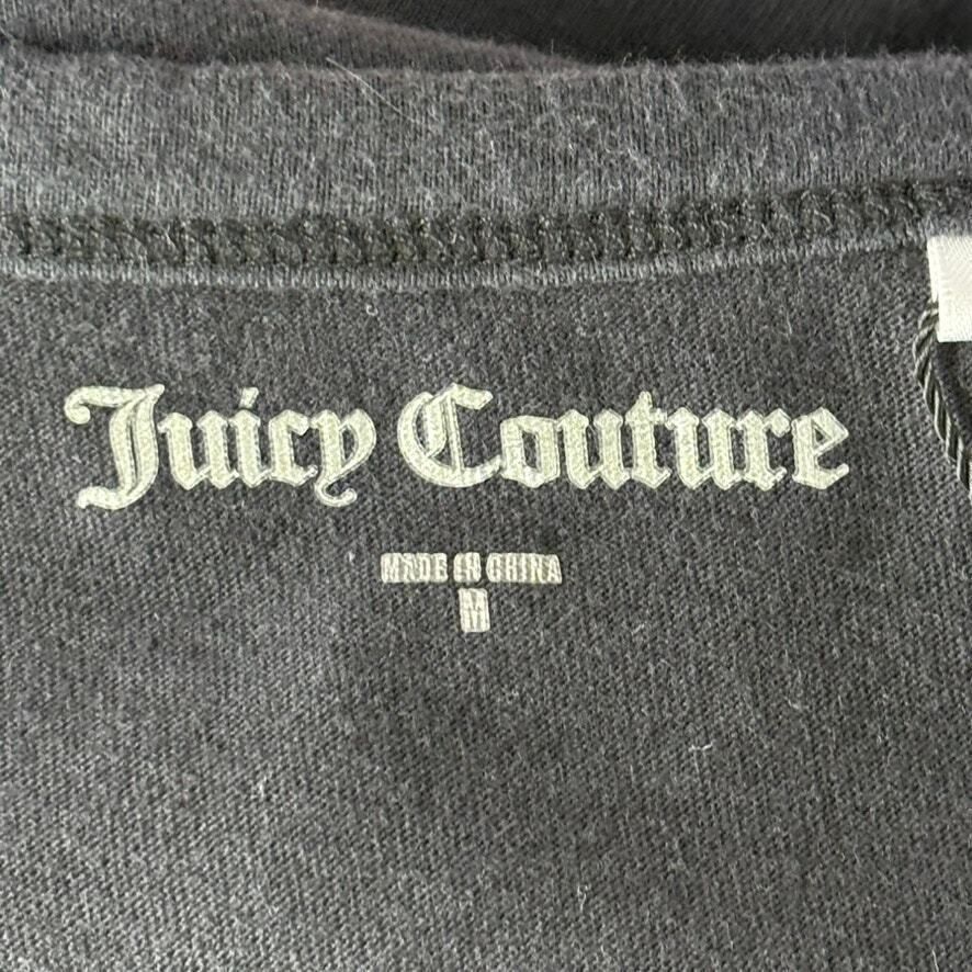 Juicy Couture Juicy Couture Embroidered Graphic T-Shirt Medium Black Pink Size M / US 6-8 / IT 42-44 - 4 Thumbnail