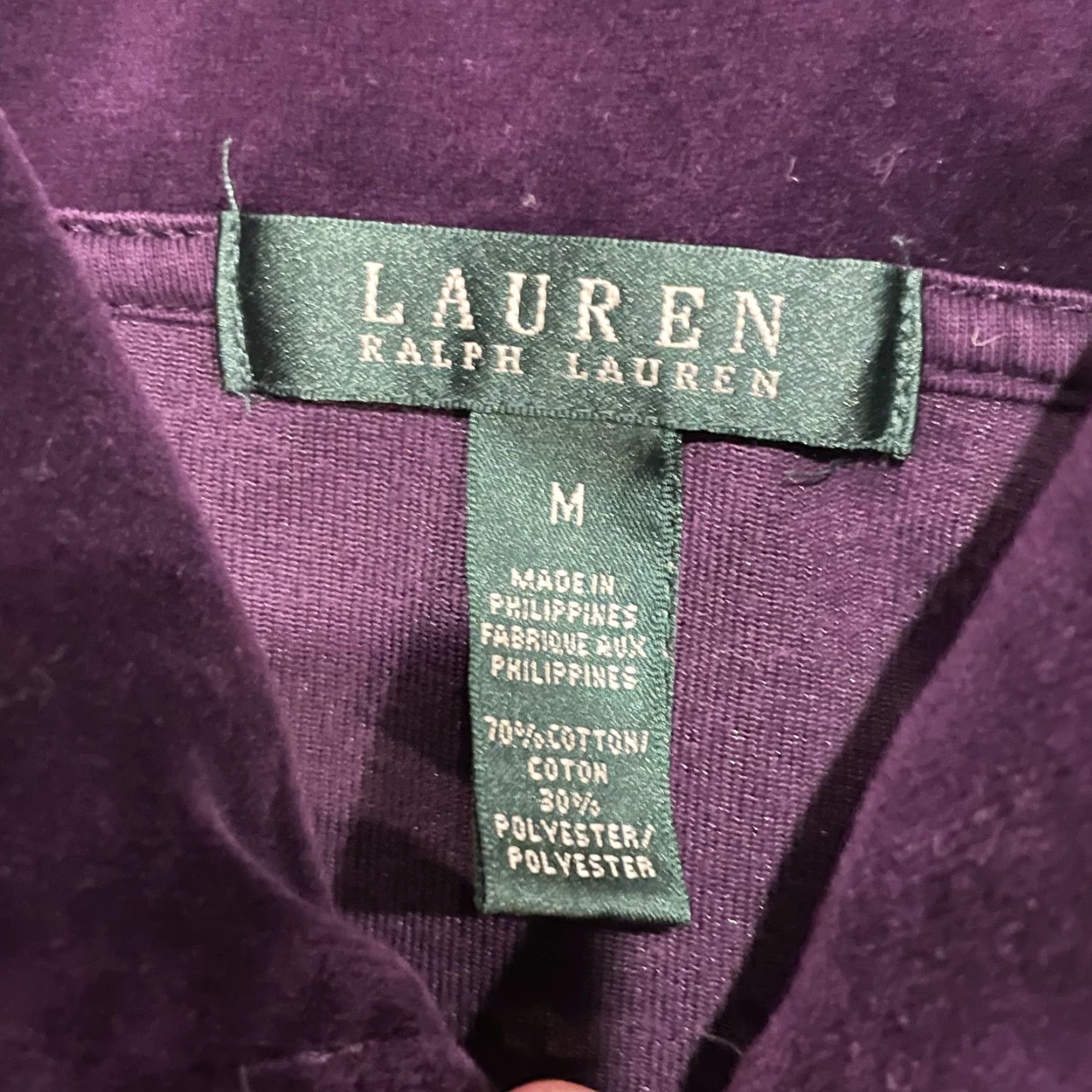 Ralph Lauren Lauren Ralph Lauren Velvet Track Full Zip Jacket Womens M Purple Gold Crest Logo Size M / US 6-8 / IT 42-44 - 6 Thumbnail