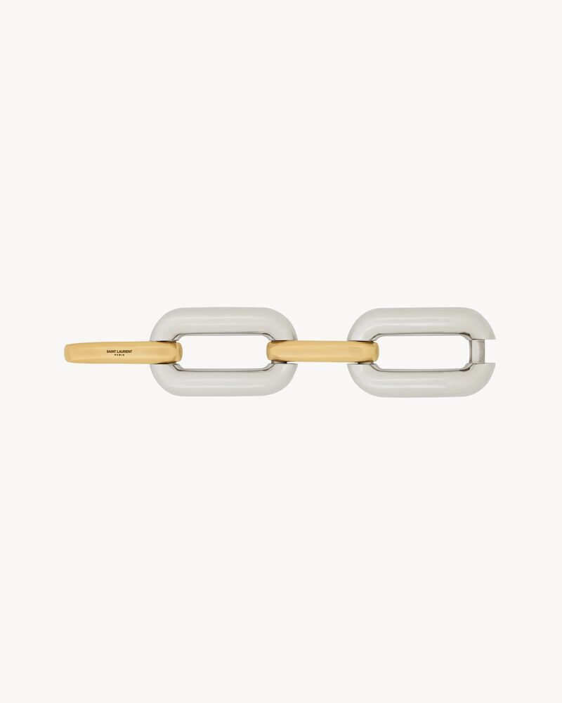 Saint Laurent Paris o1s1wg110126 792716 Size: OS / Duo Link Bracelet in Metal Size ONE SIZE - 4 Thumbnail