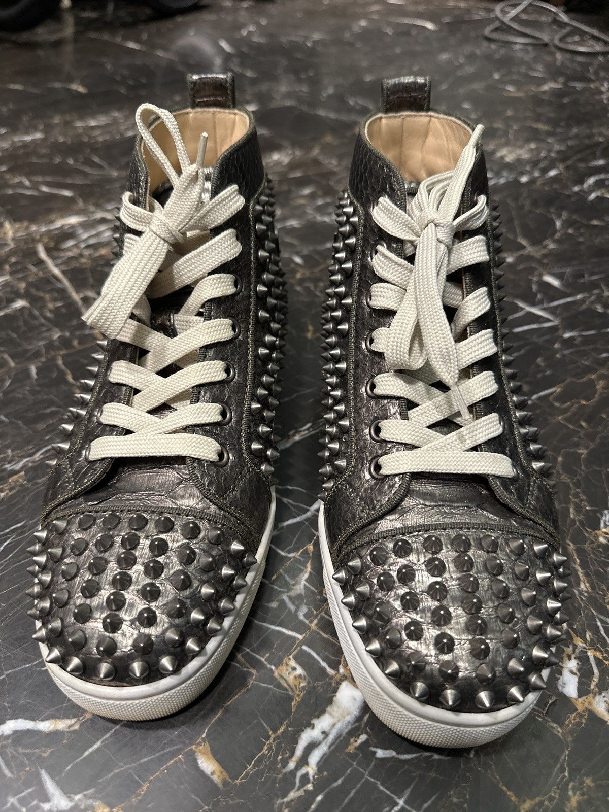 Christian Louboutin Christian Louboutin High top Python sneaker Size US 6.5 / EU 39-40 - 4 Thumbnail