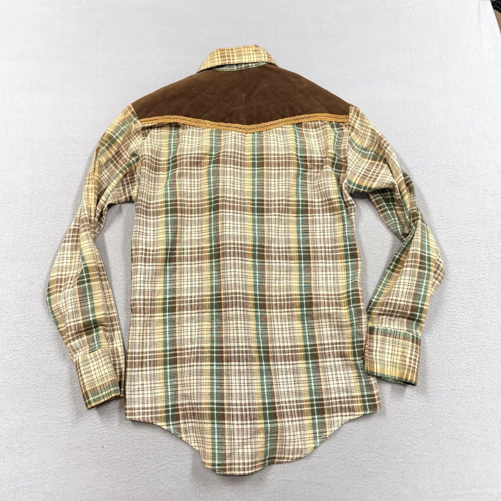 Vintage VINTAGE Vanderbilt Shirt Mens M Brown Plaid Western Quilted Lined 70s Size US M / EU 48-50 / 2 - 4 Thumbnail