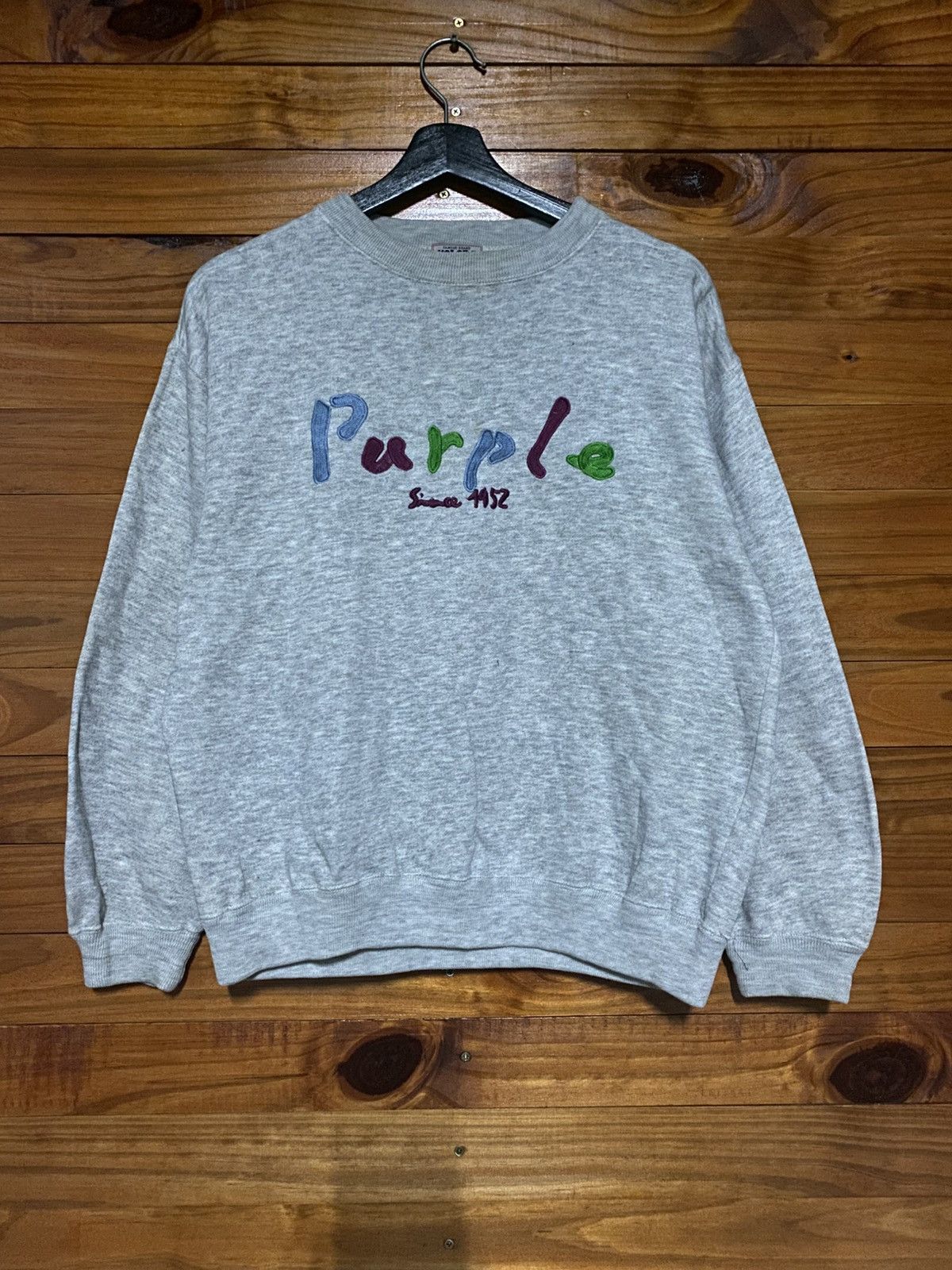 Vintage Vintage Yolors Purple Since 1952 Grey Crewneck Sweatshirt Size US S / EU 44-46 / 1 - 3 Thumbnail