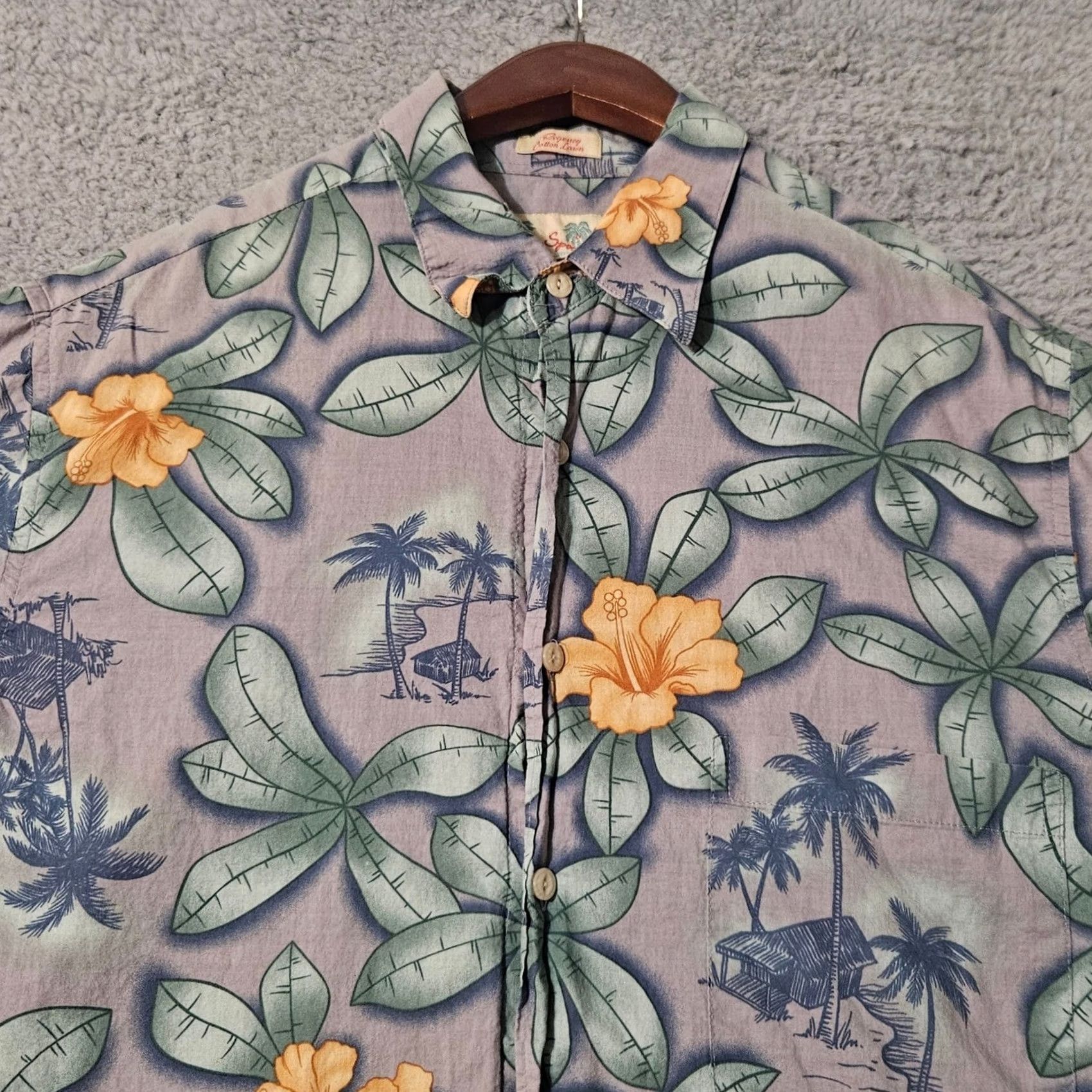 Reyn Spooner VINTAGE Reyn Spooner Shirt Mens M Aloha Hawaiian Floral Regency Cotton Lawn Blue Size US M / EU 48-50 / 2 - 2 Thumbnail