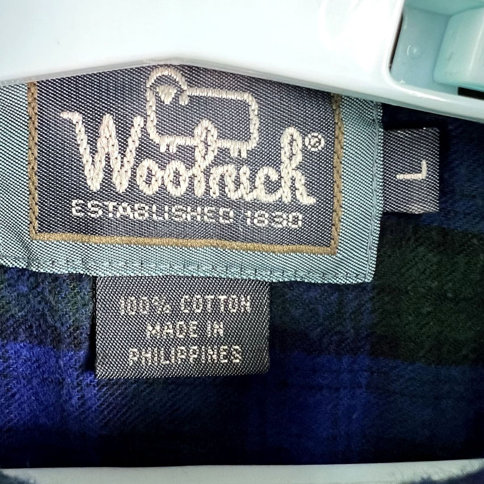 Vintage Woolrich Button-Up Shirt Plaid Flannel Cotton Blue L Mens Size L Casual Travel Pocketed Button-Up Size US L / EU 52-54 / 3 - 5 Thumbnail