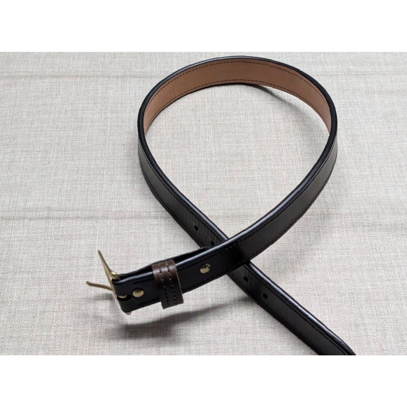 Vintage VINTAGE Beretta Belt 34 USA Made Cowhide Leather Western Buckle Brown 1-1/2" Belt Size 34 - 4 Thumbnail
