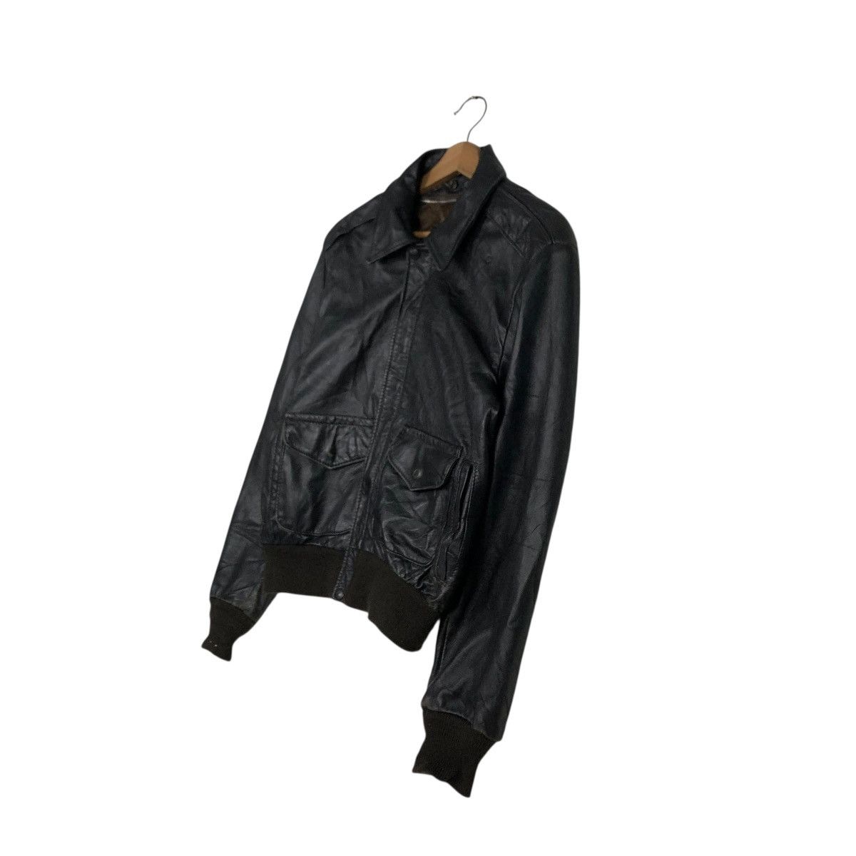 Schott 🔥VINTAGE BIKER LEATHER JACKET SCHOTT MADE IN USA BLANKET Size US M / EU 48-50 / 2 - 4 Thumbnail
