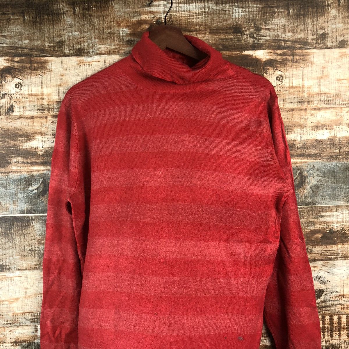 Solid and Striped DL Fam Lock Red Stripe Turtle Neck Knitwear #C676 Size US L / EU 52-54 / 3 - 2 Thumbnail