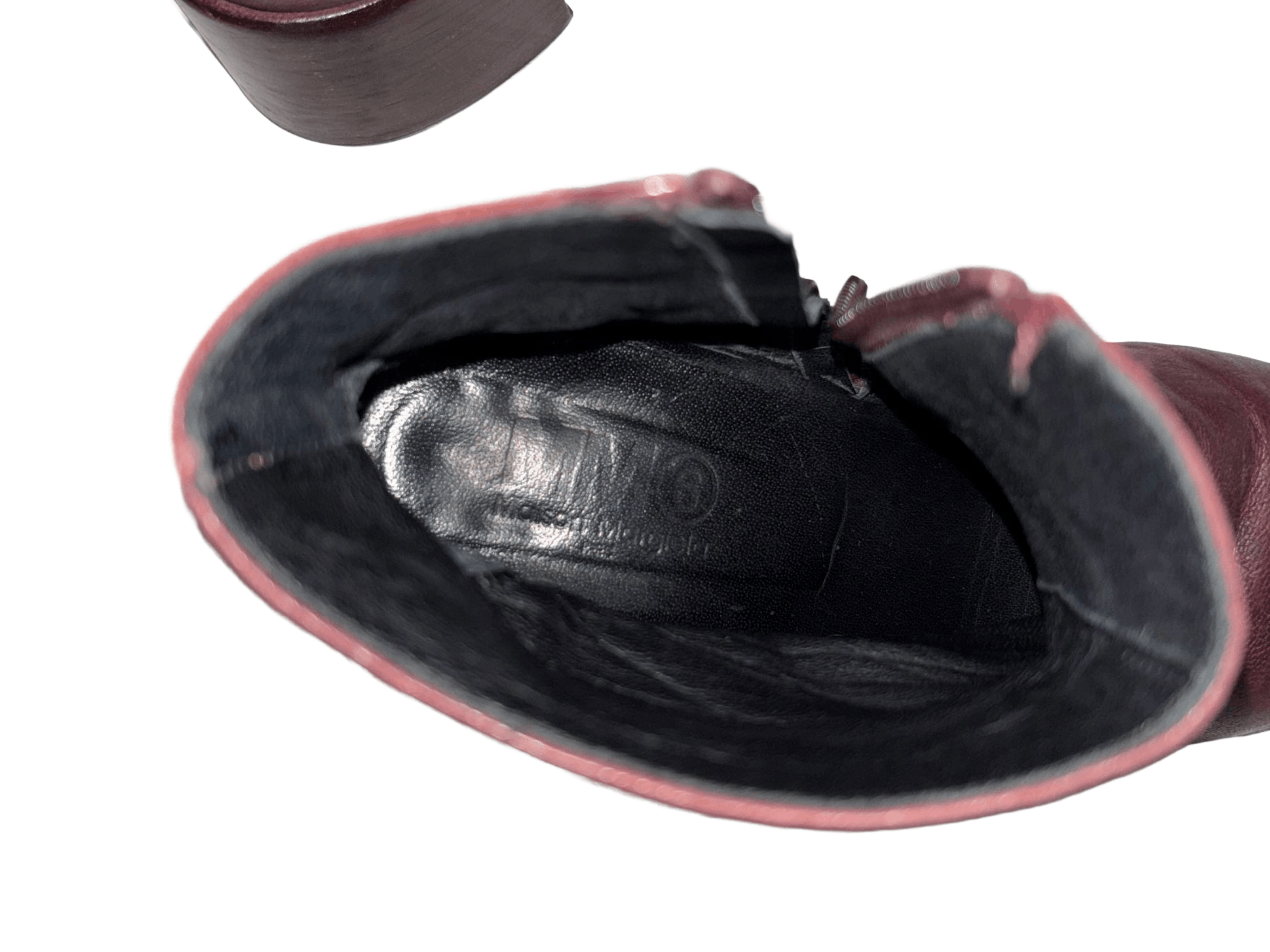 Maison Margiela Maison Margiela Burgundy Leather Ankle Boots Size US 6.5 / IT 36.5 - 8 Thumbnail