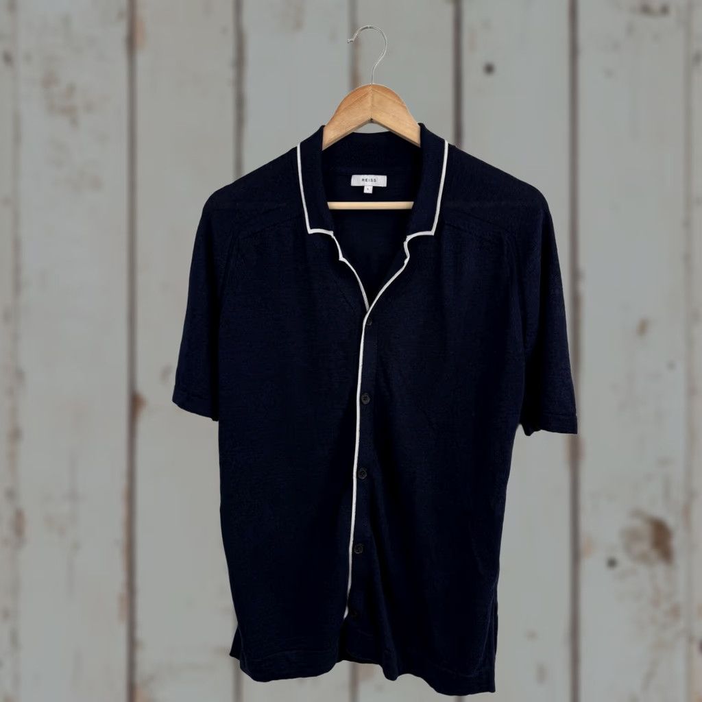 Reiss Reiss Luxury Button-Up Shirt Dark Blue L Retro Y2K Mens Size US L / EU 52-54 / 3 - 1 Thumbnail