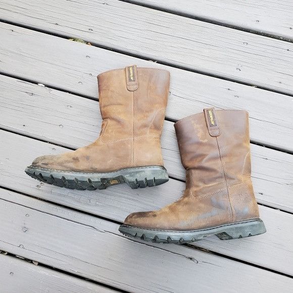 Caterpillar CAT Caterpillar Revolver Brown Oiled Leather Distressed Boot Size US 13 / EU 46 - 3 Thumbnail
