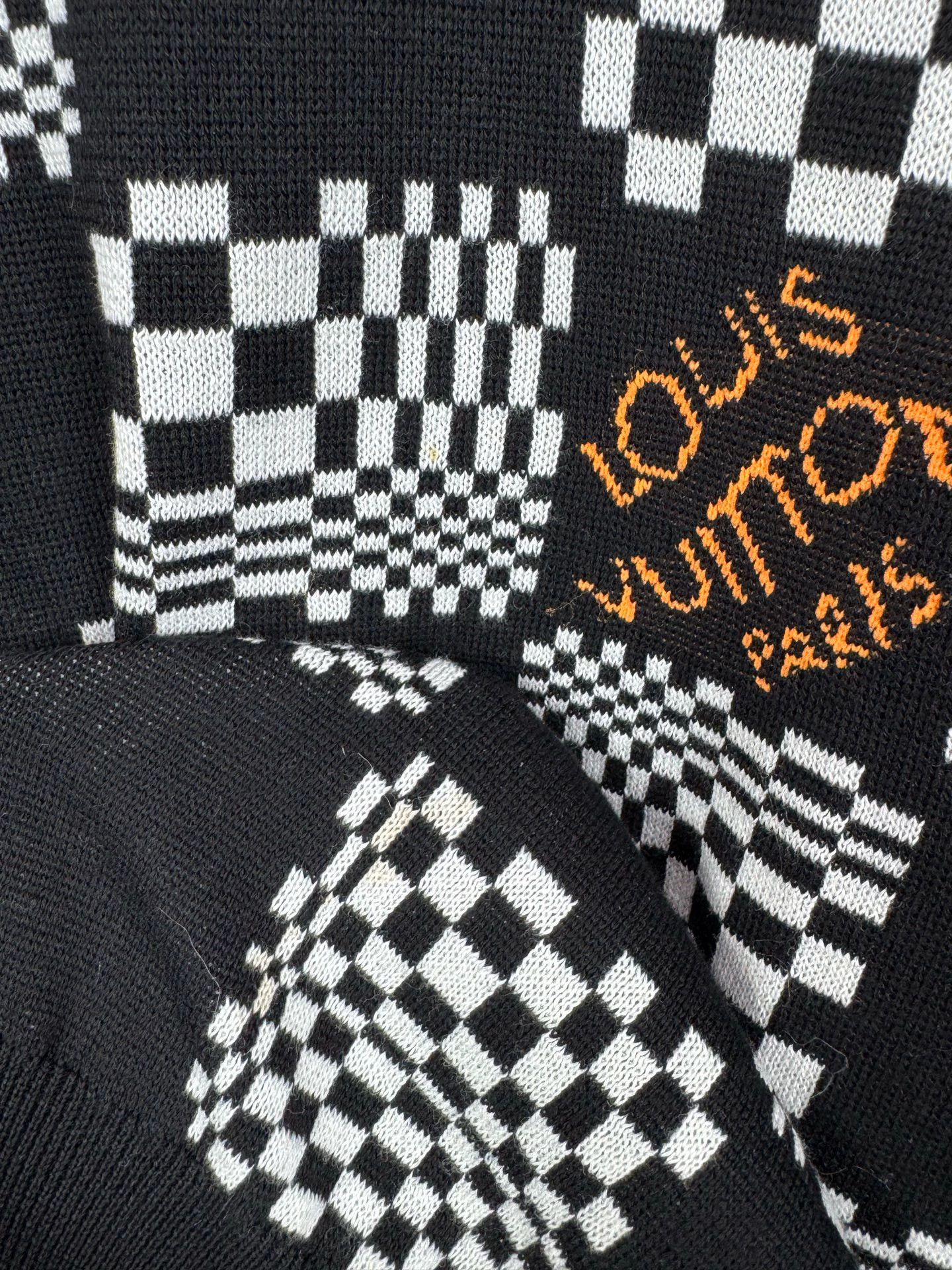 Louis Vuitton LV Black White Damier Knit Sweater S Size US S / EU 44-46 / 1 - 5 Thumbnail