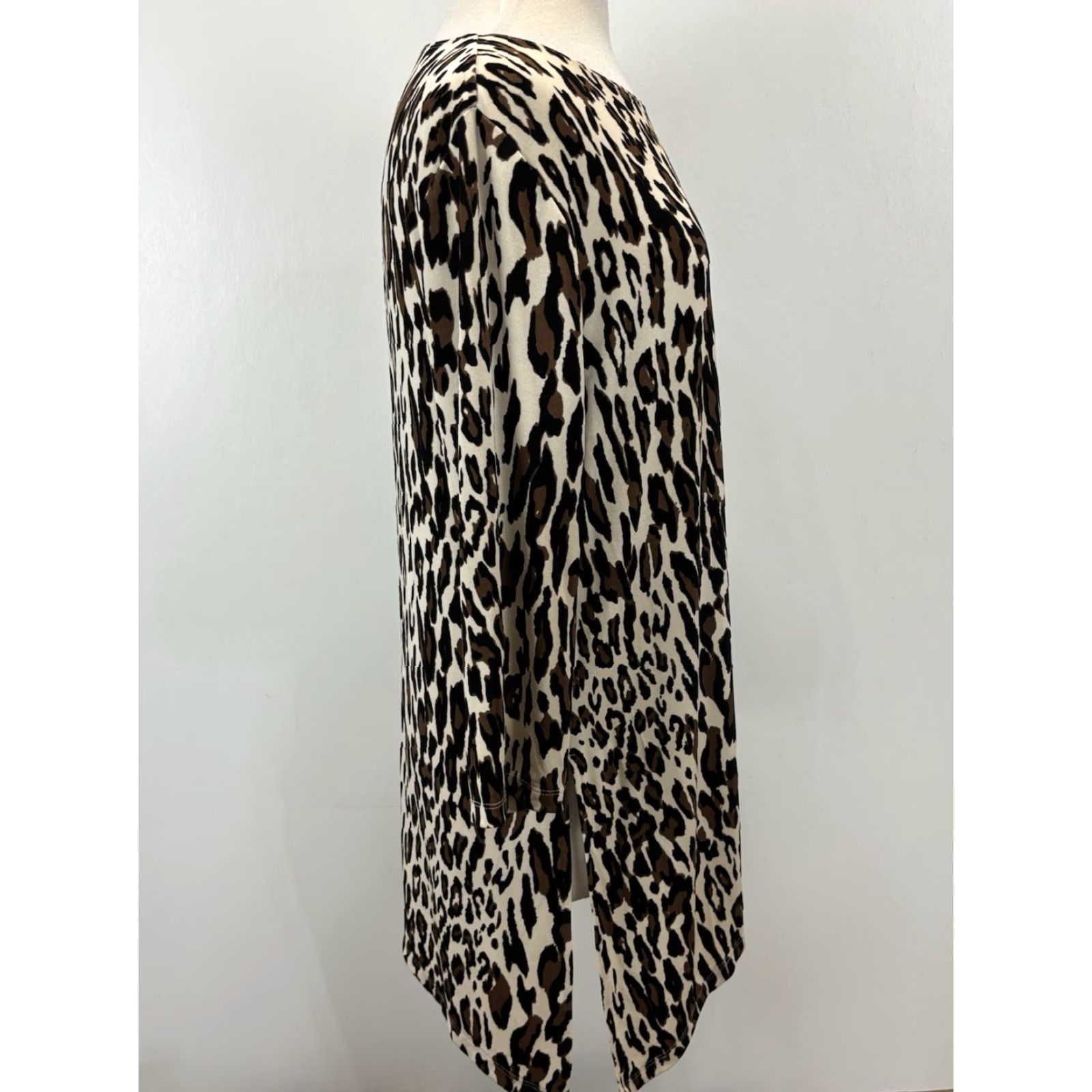 Vintage Chicos Travelers Tunic Top L US Large Women’s Animal Print Asymmetric Slinky Size L / US 10 / IT 46 - 4 Thumbnail