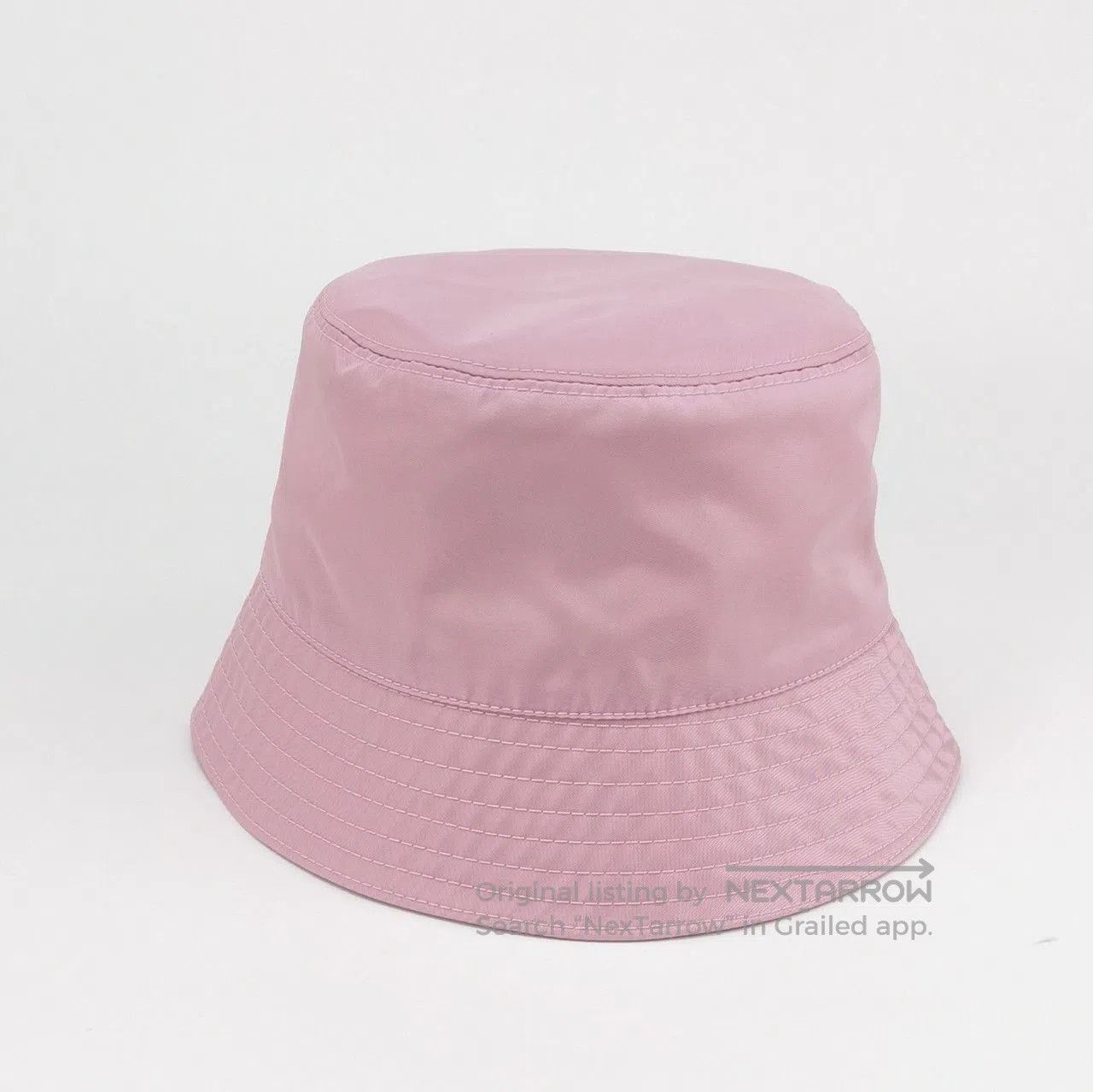 Prada Prada Pink Triangle Logo Bucket Hat. Size ONE SIZE - 3 Thumbnail