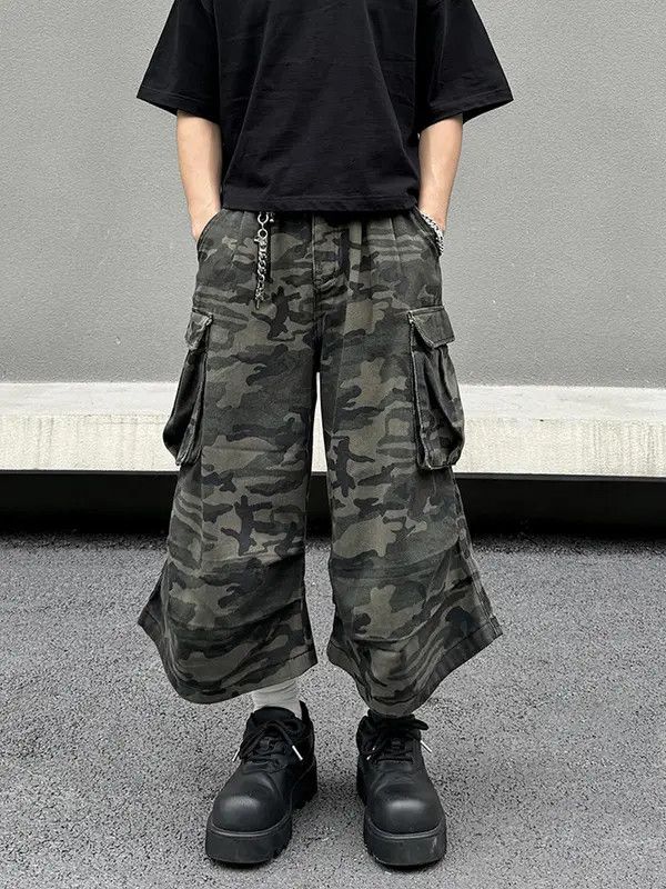 VIBE Baggy Camouflage Cargo Shorts Size US 30 / EU 46 - 7 Thumbnail