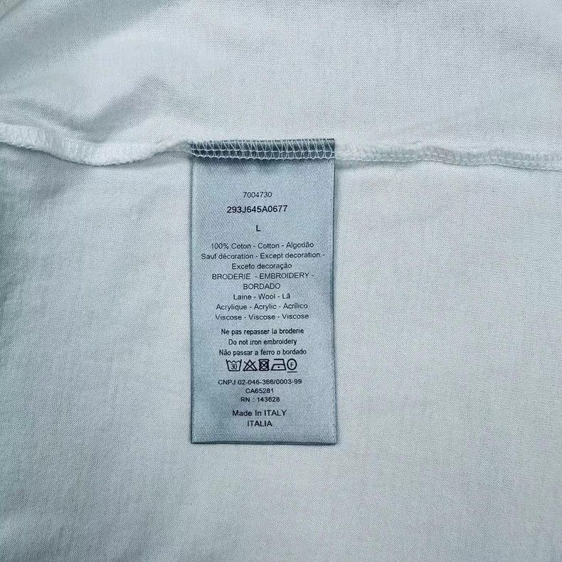 Dior DIOR Embroidered Logo Short Sleeve TShirt-2506 Size L / US 10 / IT 46 - 4 Thumbnail