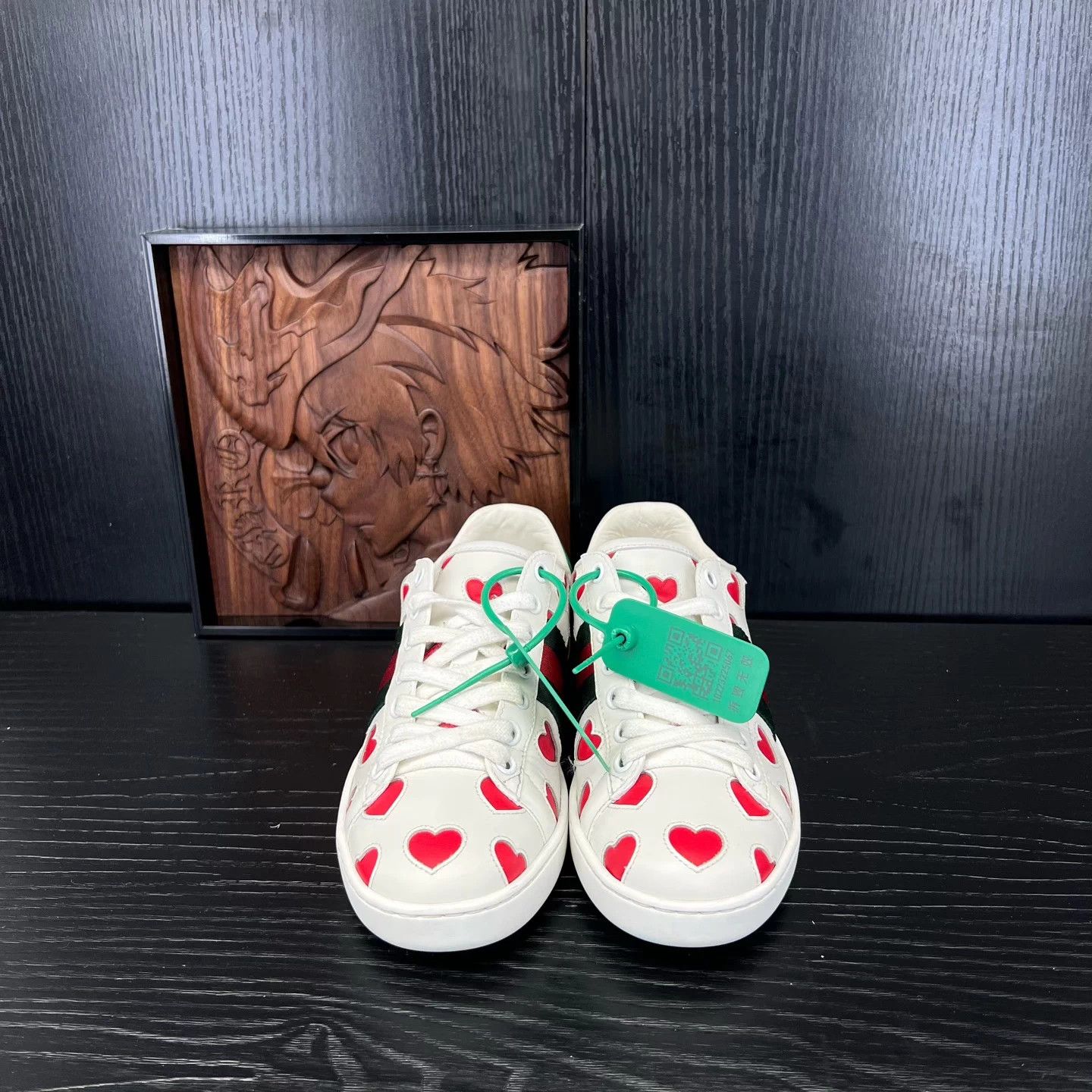 Gucci Gucci Ace White Red 35 V-Day Size US 4 / IT 34 - 4 Thumbnail
