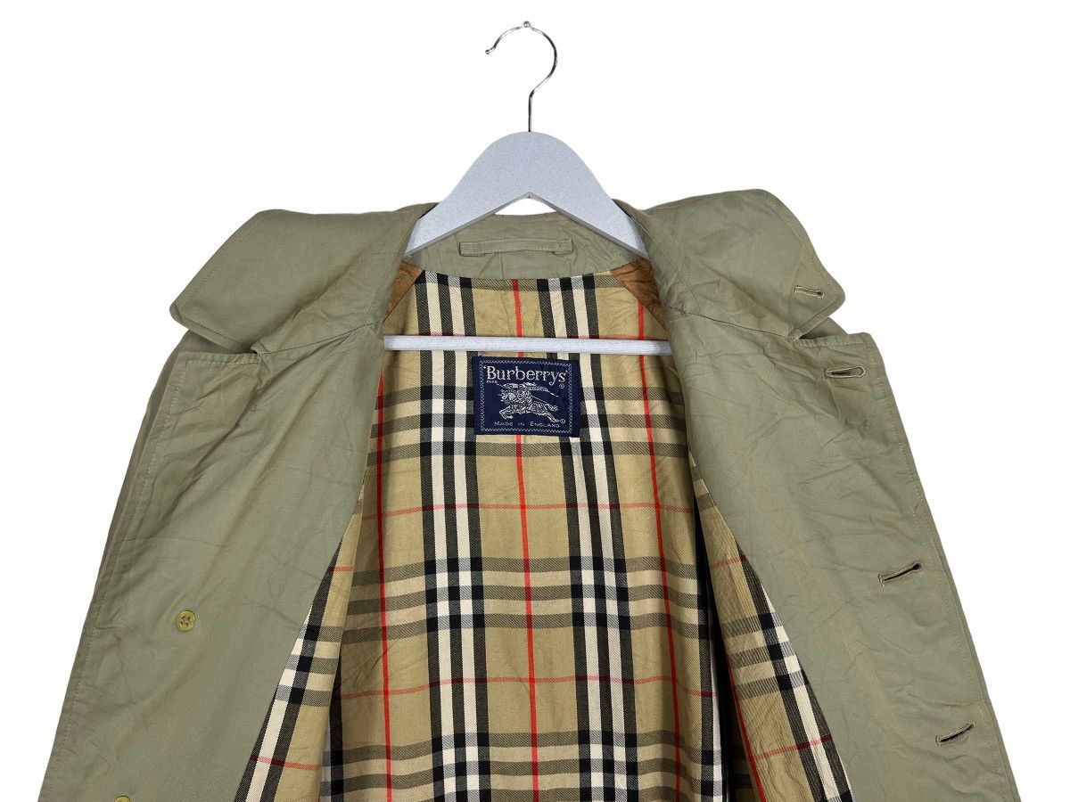 Burberry 🔥 BURBERRYS NOVA CHECK LINING TRENCH COAT MADE IN ENGLAND Size US S / EU 44-46 / 1 - 12 Thumbnail
