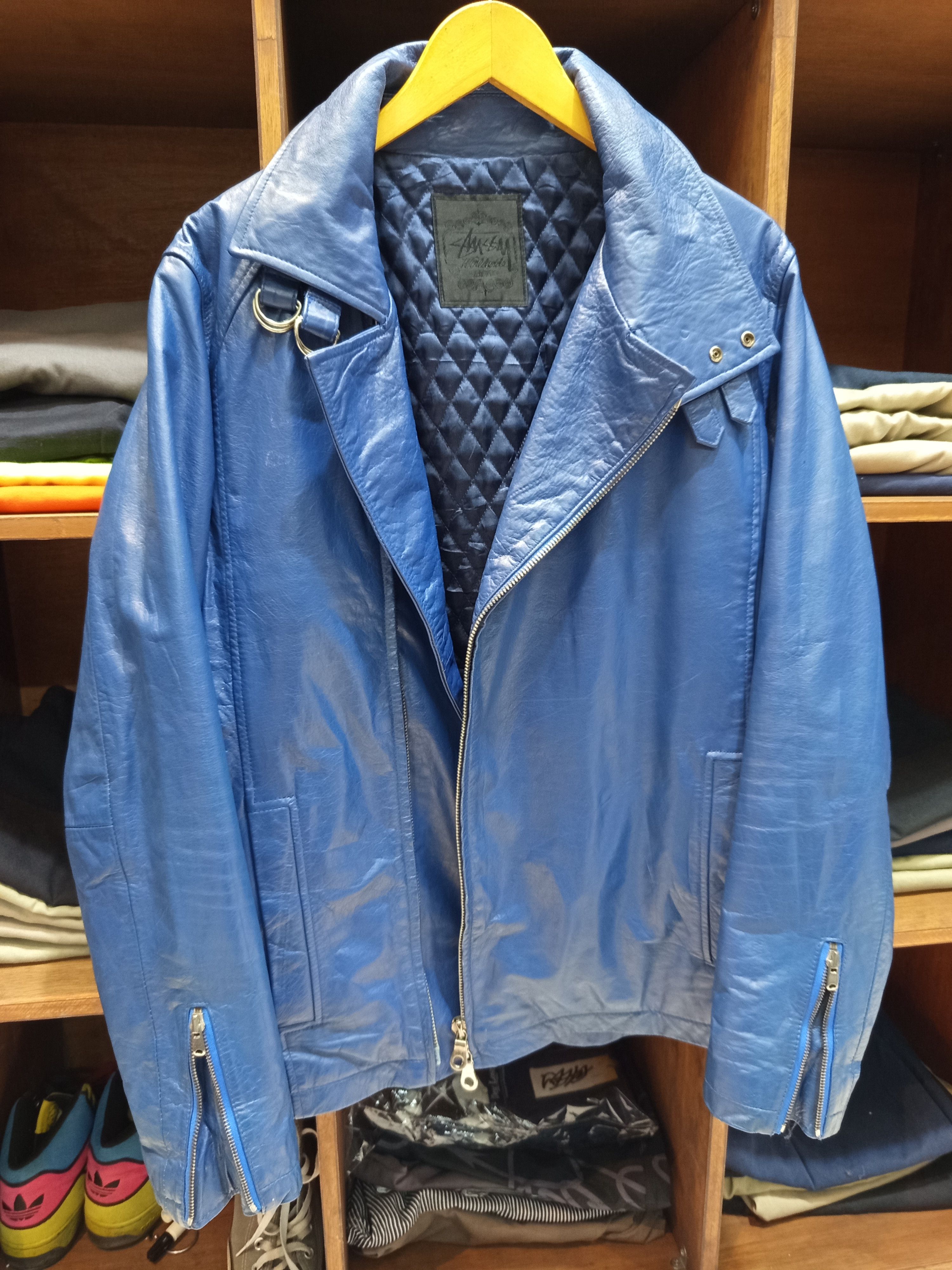 Stussy Y2K Stussy Japan Leather Biker Jacket Size US L / EU 52-54 / 3 - 3 Thumbnail