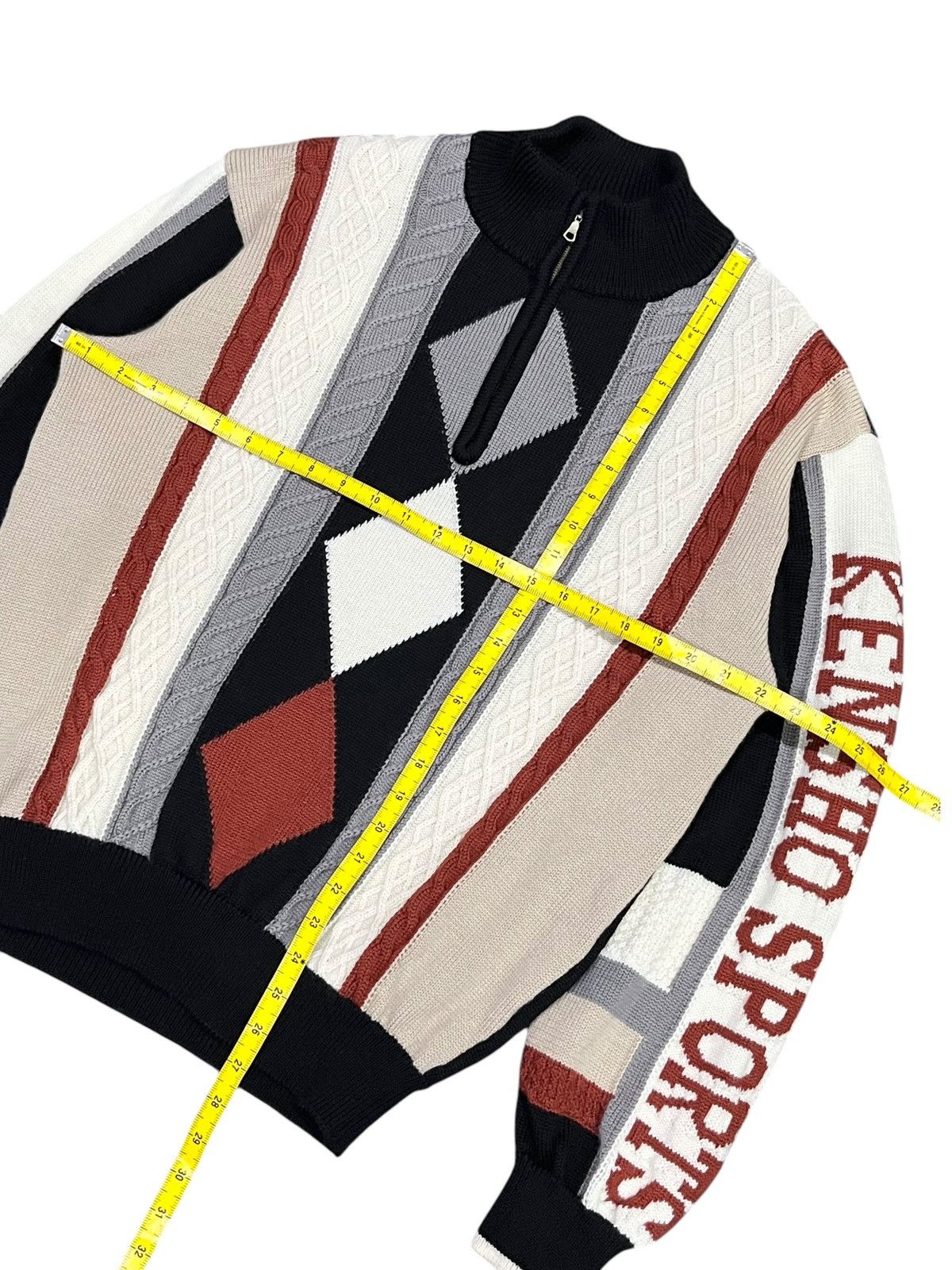 Kensho Abe 🔥FYE🔥VINTAGE KENSHO ABE SPORTS Wool Knitwear Sweater Japan Size US L / EU 52-54 / 3 - 12 Thumbnail