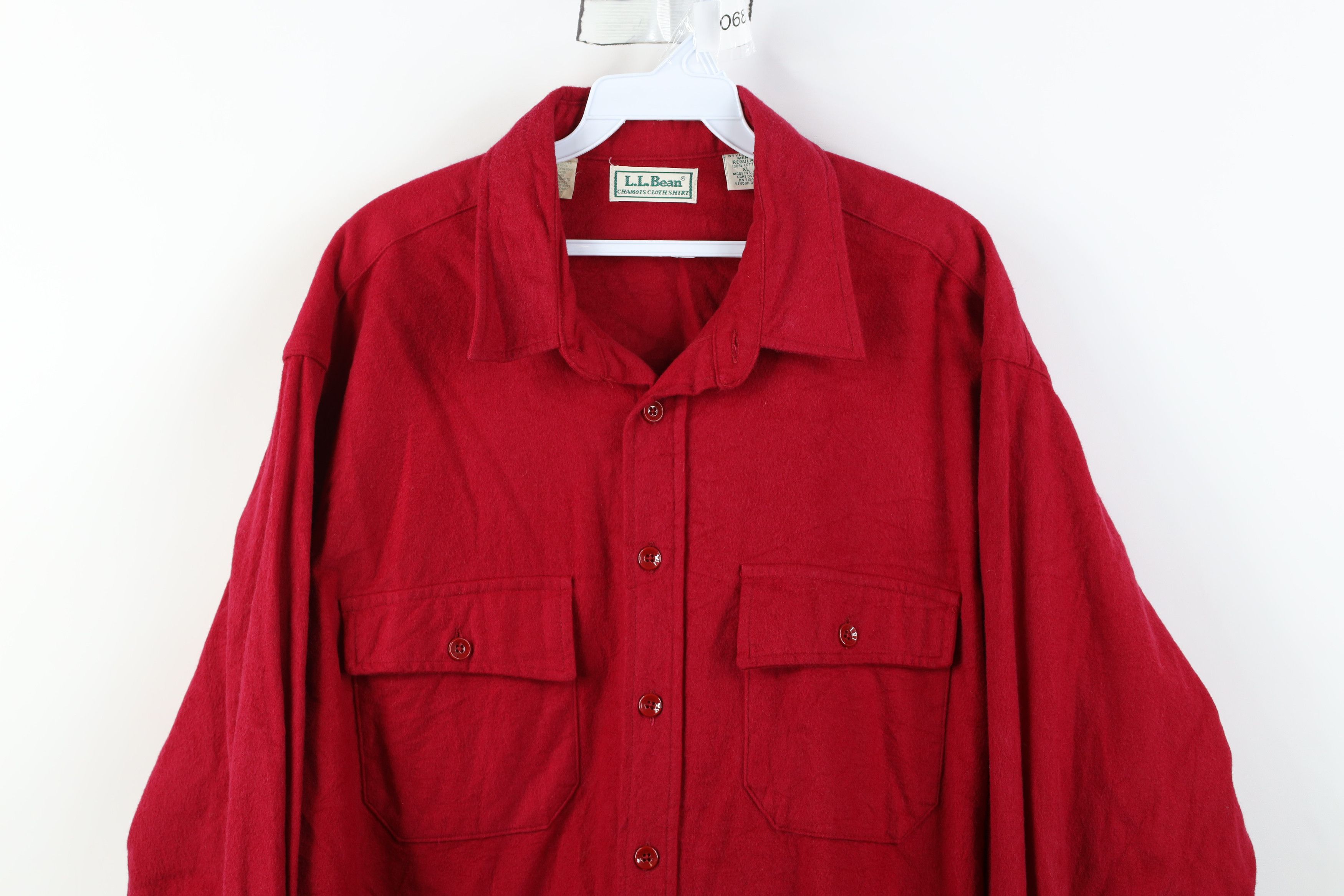 L.L. Bean Vintage 90s LL Bean Chamois Cloth Collared Button Shirt USA Size US XL / EU 56 / 4 - 2 Thumbnail