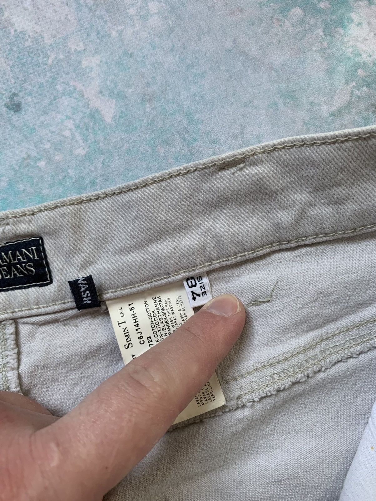 Armani Armani Jeans Y2K Eco-Wash Casual Denim Pants Hype 2000s Size US 34 / EU 50 - 12 Thumbnail
