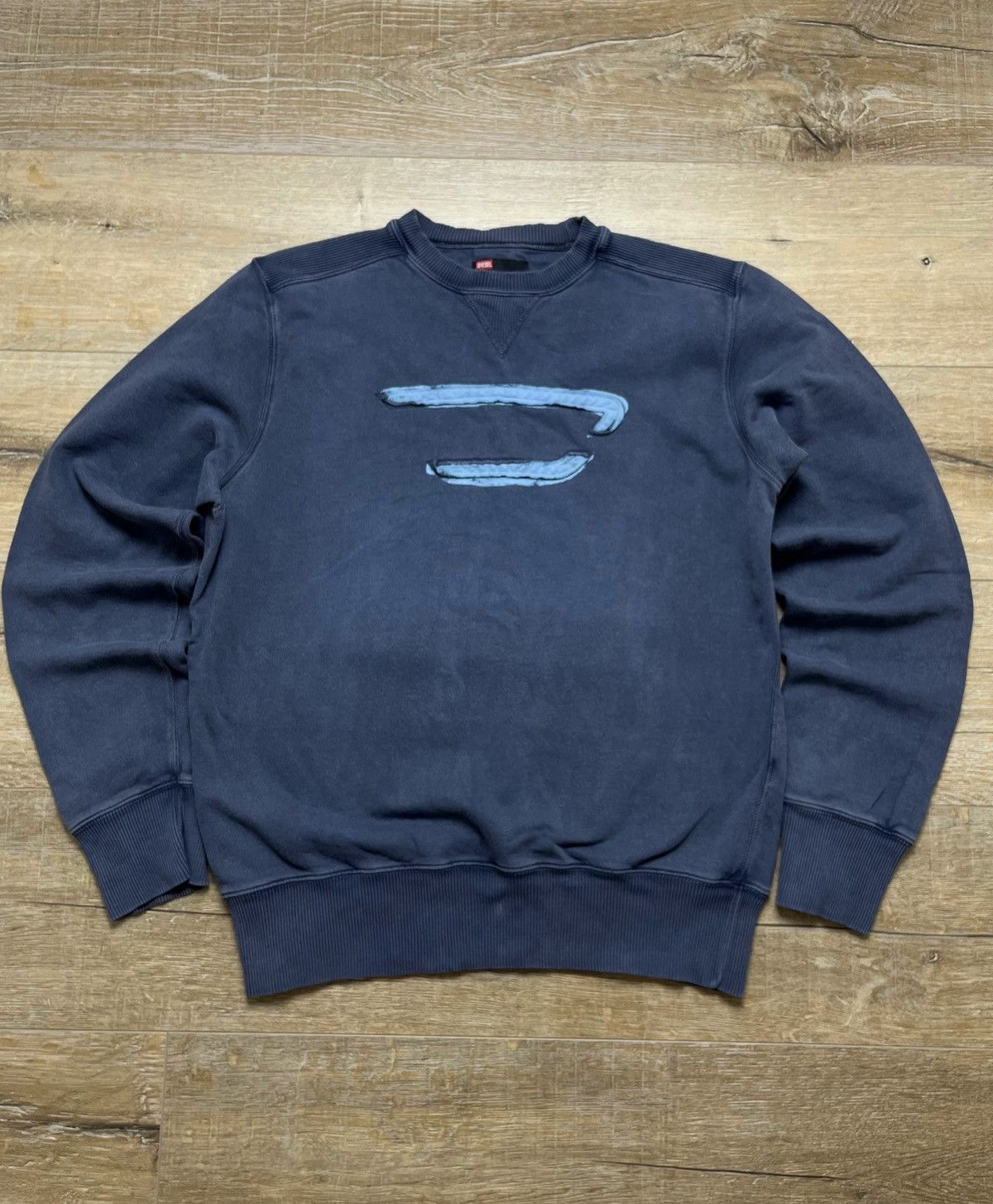 VTG WASED DIESEL BIG LOGO SWEATSHIRT