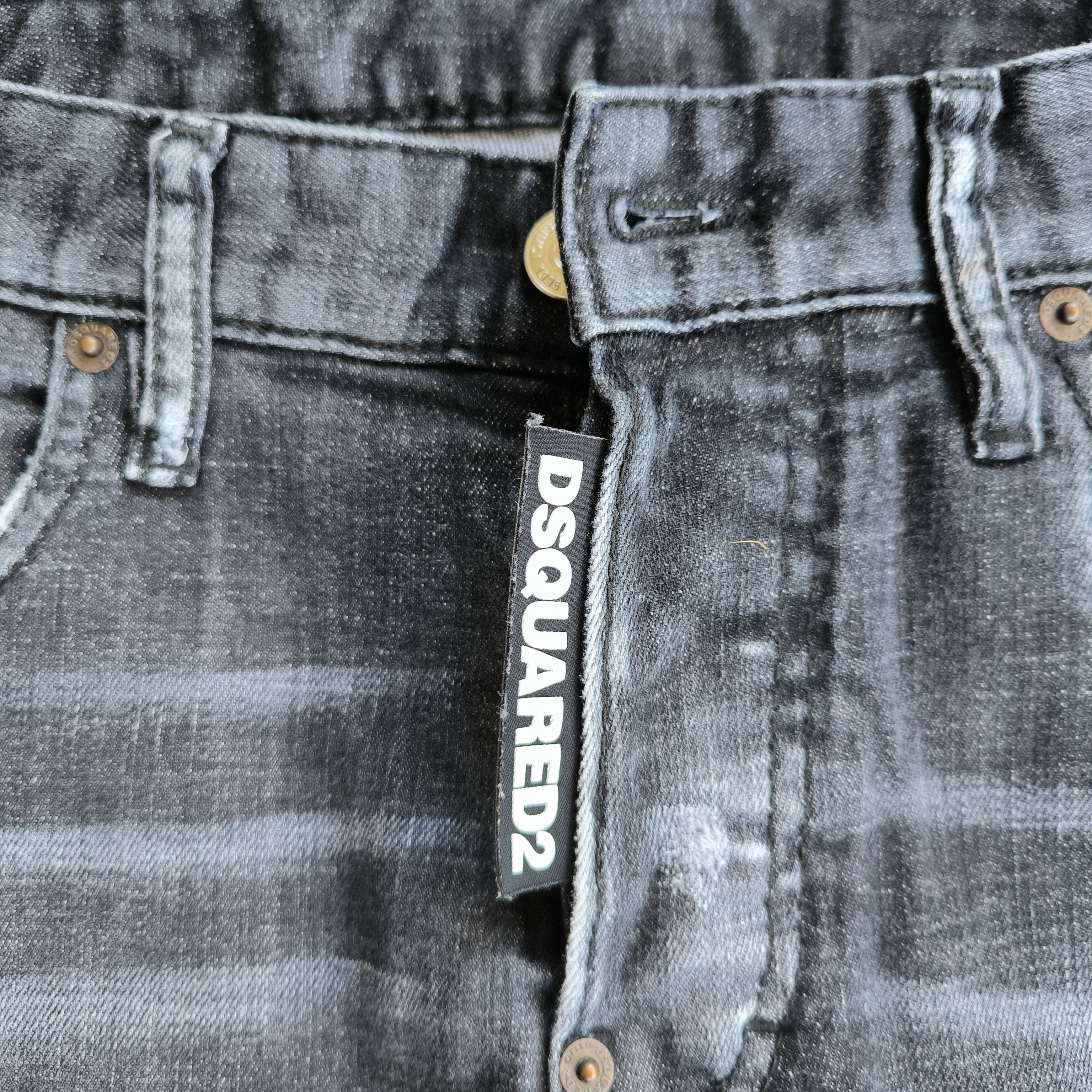Dsquared2 Dsquared2 Skater Jeans Black Grey Distressed Stretch Denim Size US 28 / EU 44 - 3 Thumbnail