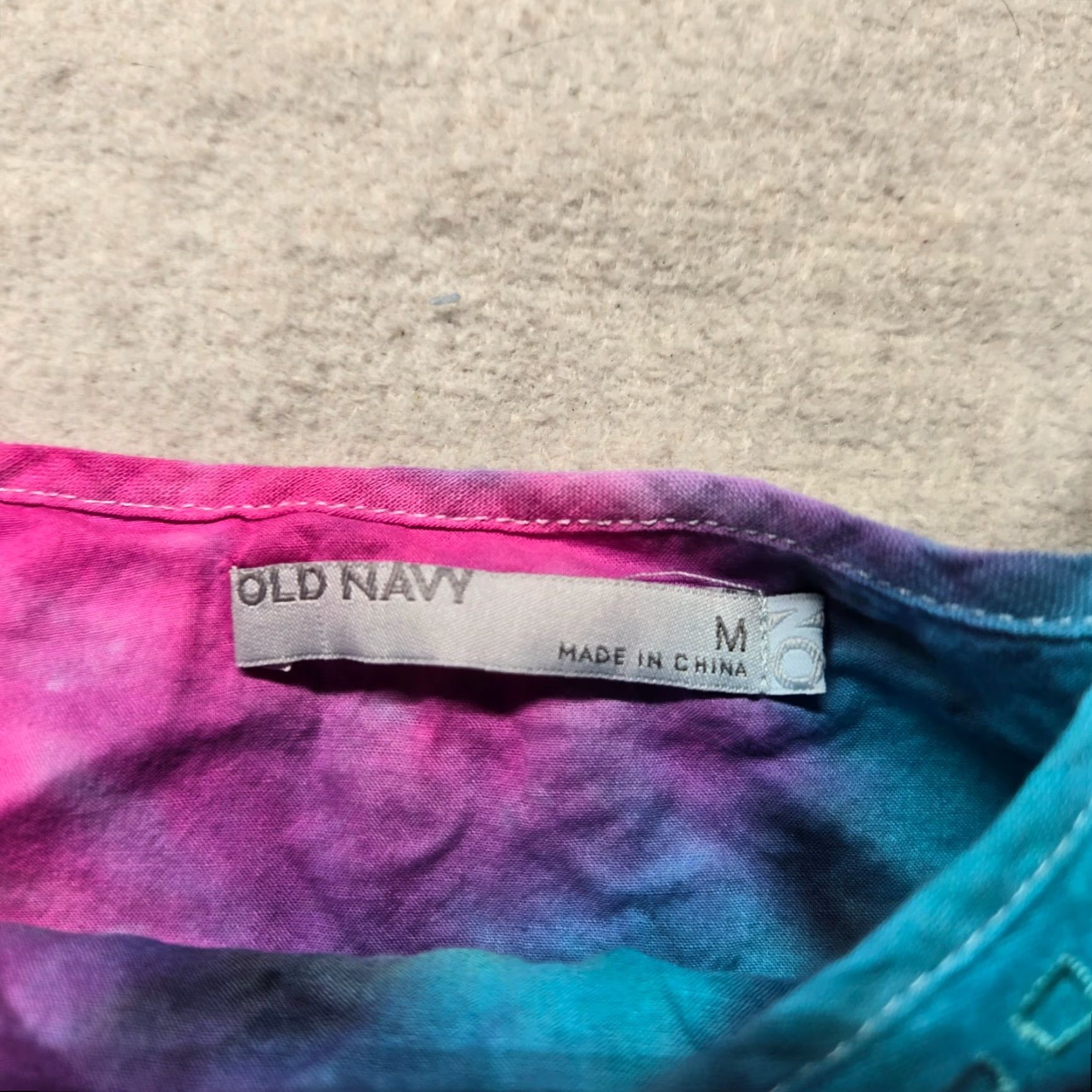 Old Navy Old Navy Tie Dye Shirt Dress Crew Neck Sleeveless M Multicolor Casual Women's Size M / US 6-8 / IT 42-44 - 5 Thumbnail