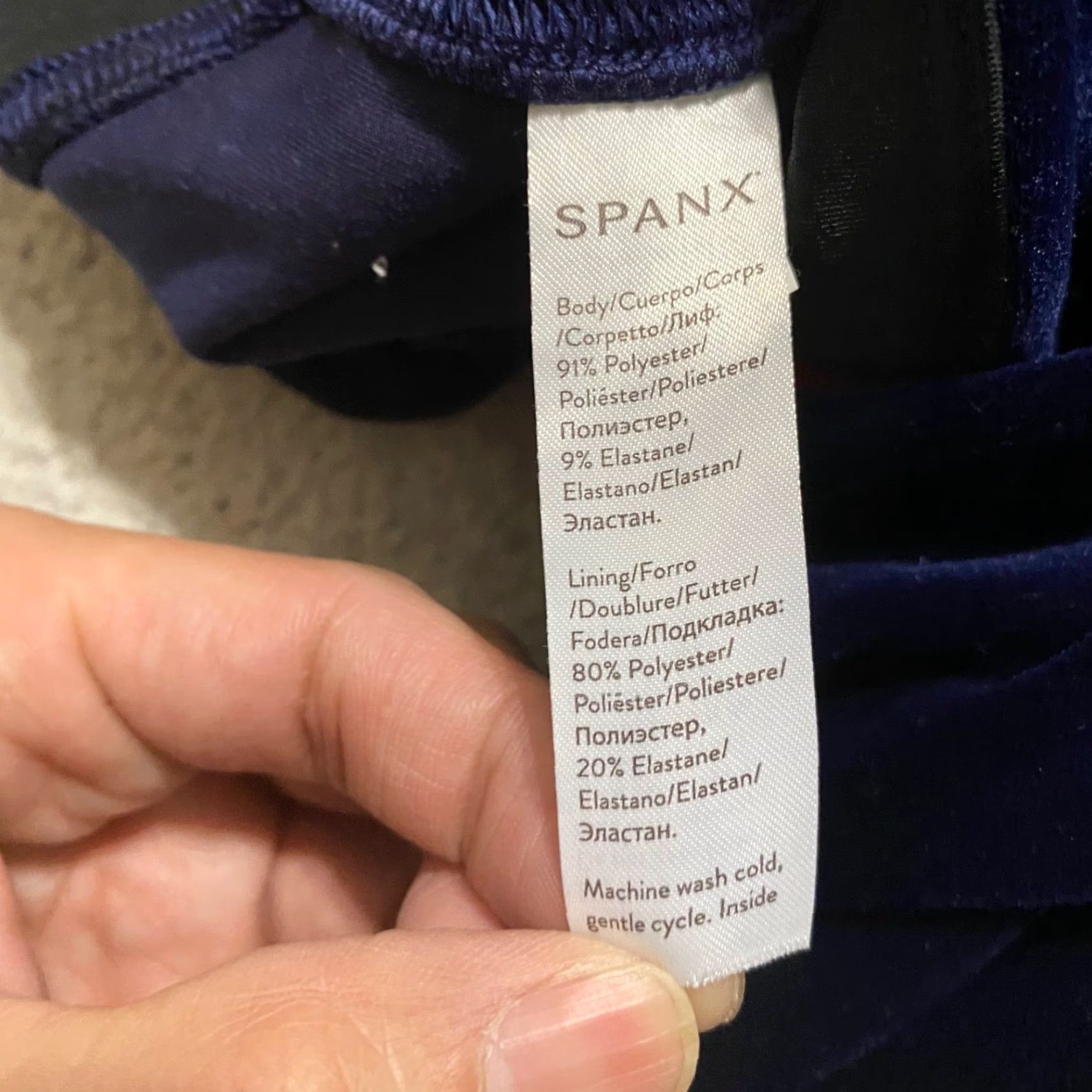 Spanx Spanx Leggings Woman S Solid Purple Velour Mid Rise Ankle Polyester Spandex Size 42" / US 20 - 4 Thumbnail
