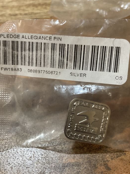 Supreme pledge allegiance store pin