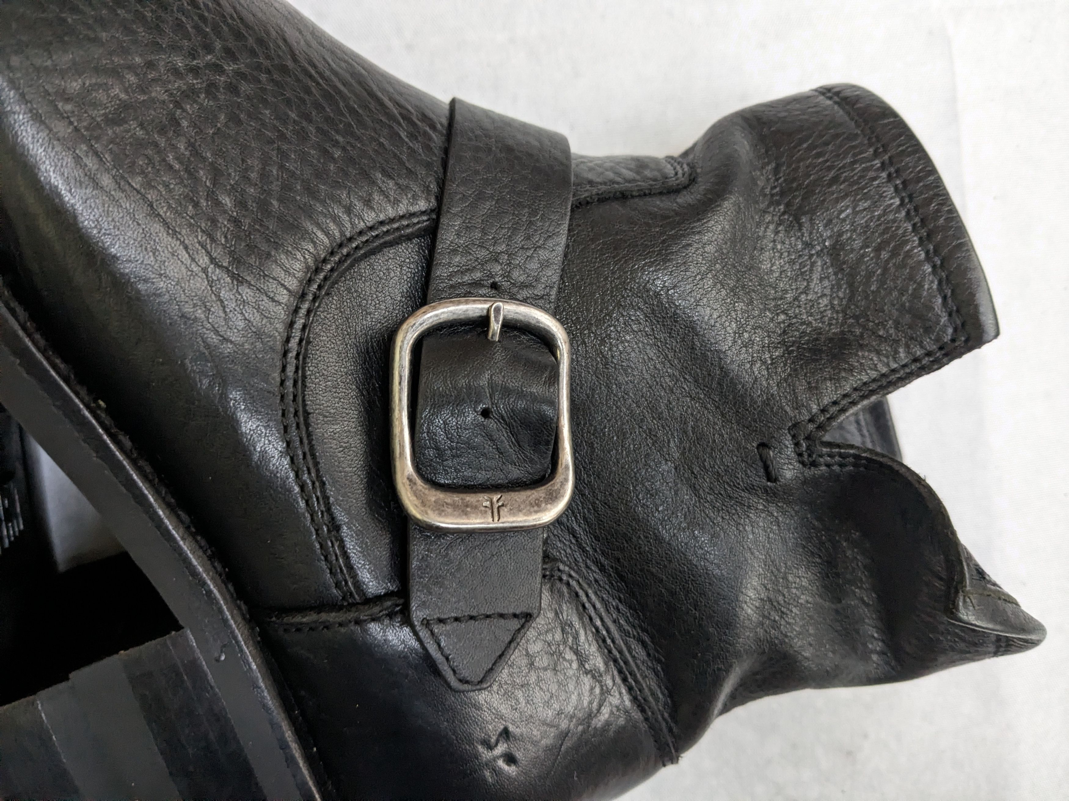 Frye Frye Engineer Boots Black Leather 7 Buckle Size US 7 / EU 40 - 9 Thumbnail
