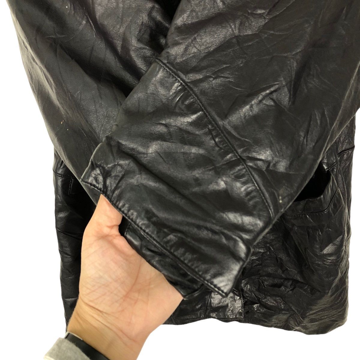 Japanese Brand 🔥VINTAGE CHORE GENUINE LEATHER JACKET NIGU MILAN JAPAN Size US M / EU 48-50 / 2 - 11 Thumbnail