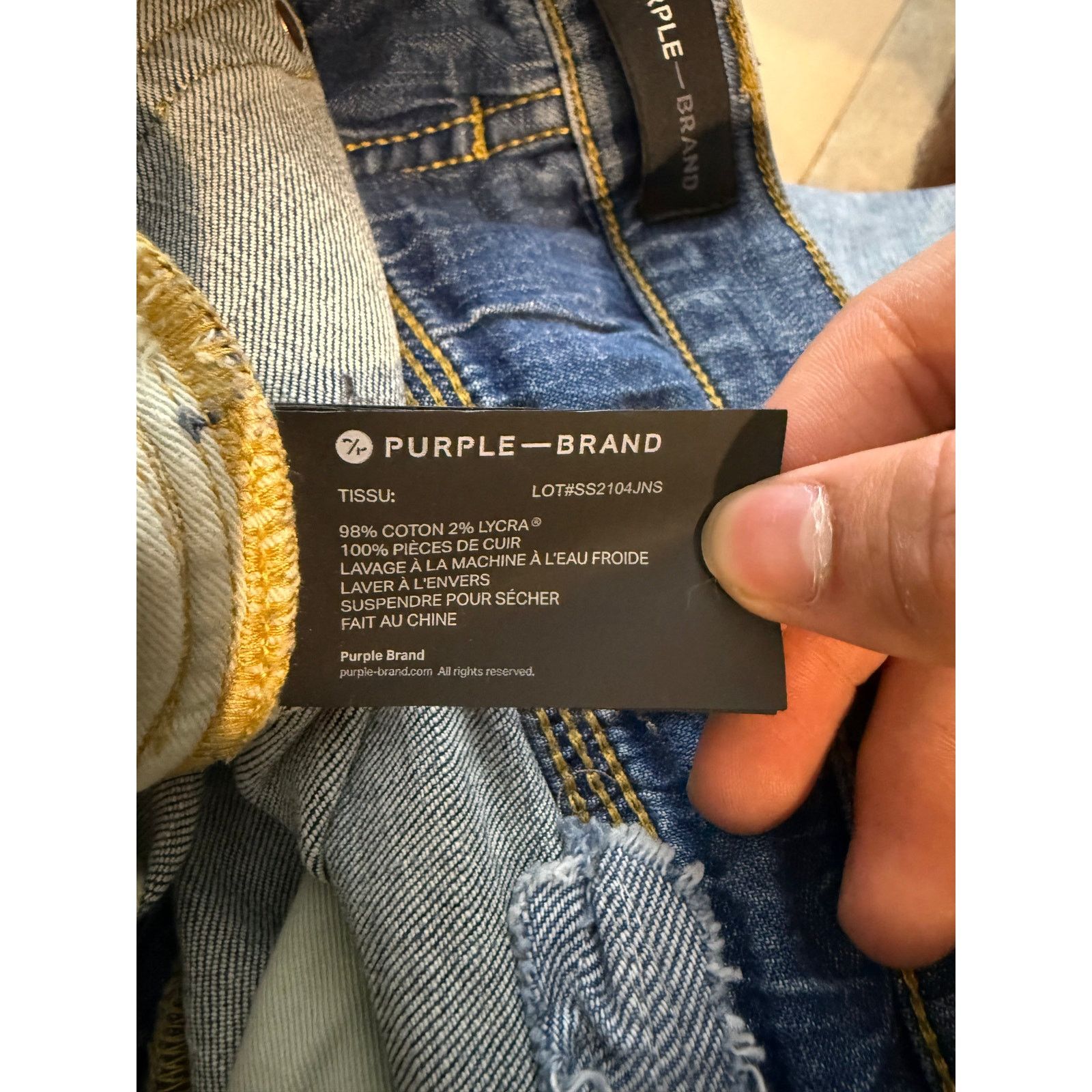 Purple Brand Purple Brand Jeans Blue Used 34 Size US 34 / EU 50 - 4 Thumbnail