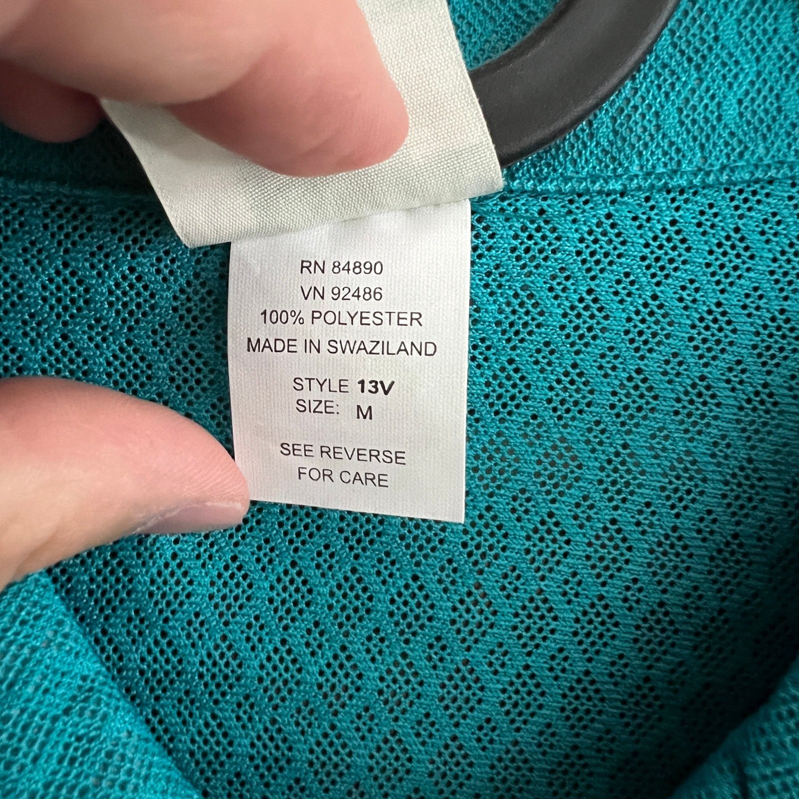 Haband VTG Haband Men's Teal Sheer Short Sleeve Polo M 21x26 Size US M / EU 48-50 / 2 - 5 Thumbnail