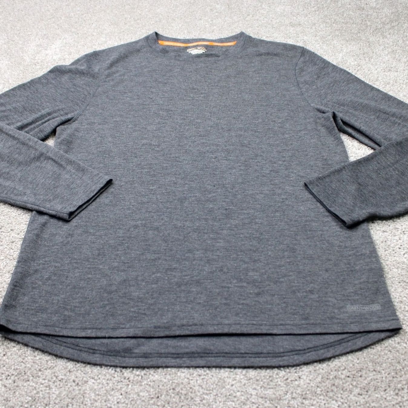 Vintage Omni-Wool Shirt Mens 2XL Gray Long Sleeve Lined Wool Blend Polyester Crew Neck Size US XXL / EU 58 / 5 - 2 Thumbnail