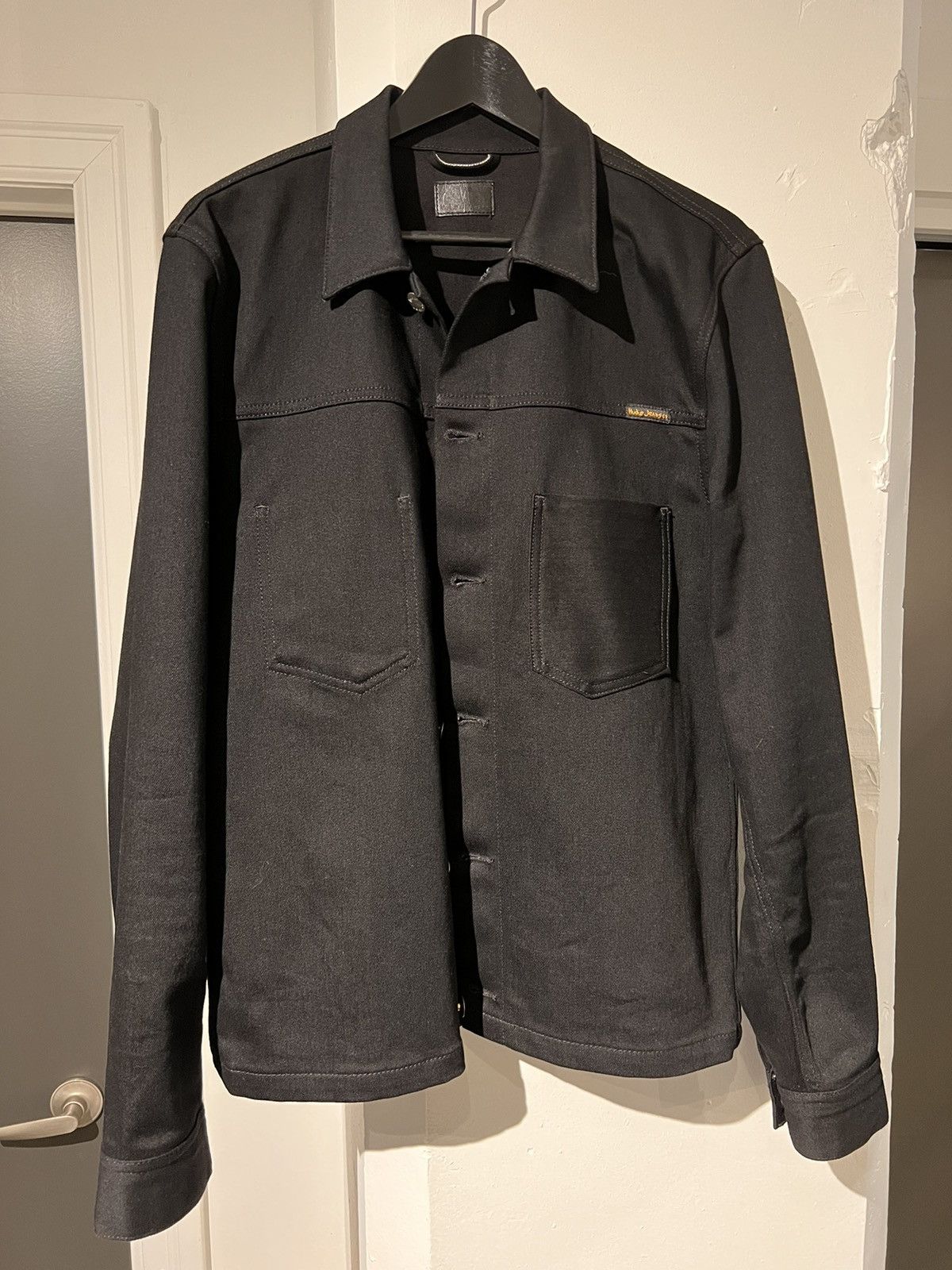 Nudie Jeans Nudies Jeans Ronny Dry Black Selvege Denim Jacket Grailed