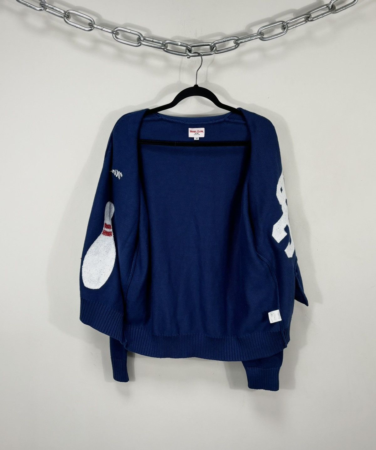 Other Mir Studio Bowl Club Y2K Blue Letterman Cardigan Sweater Size US M / EU 48-50 / 2 - 10 Thumbnail